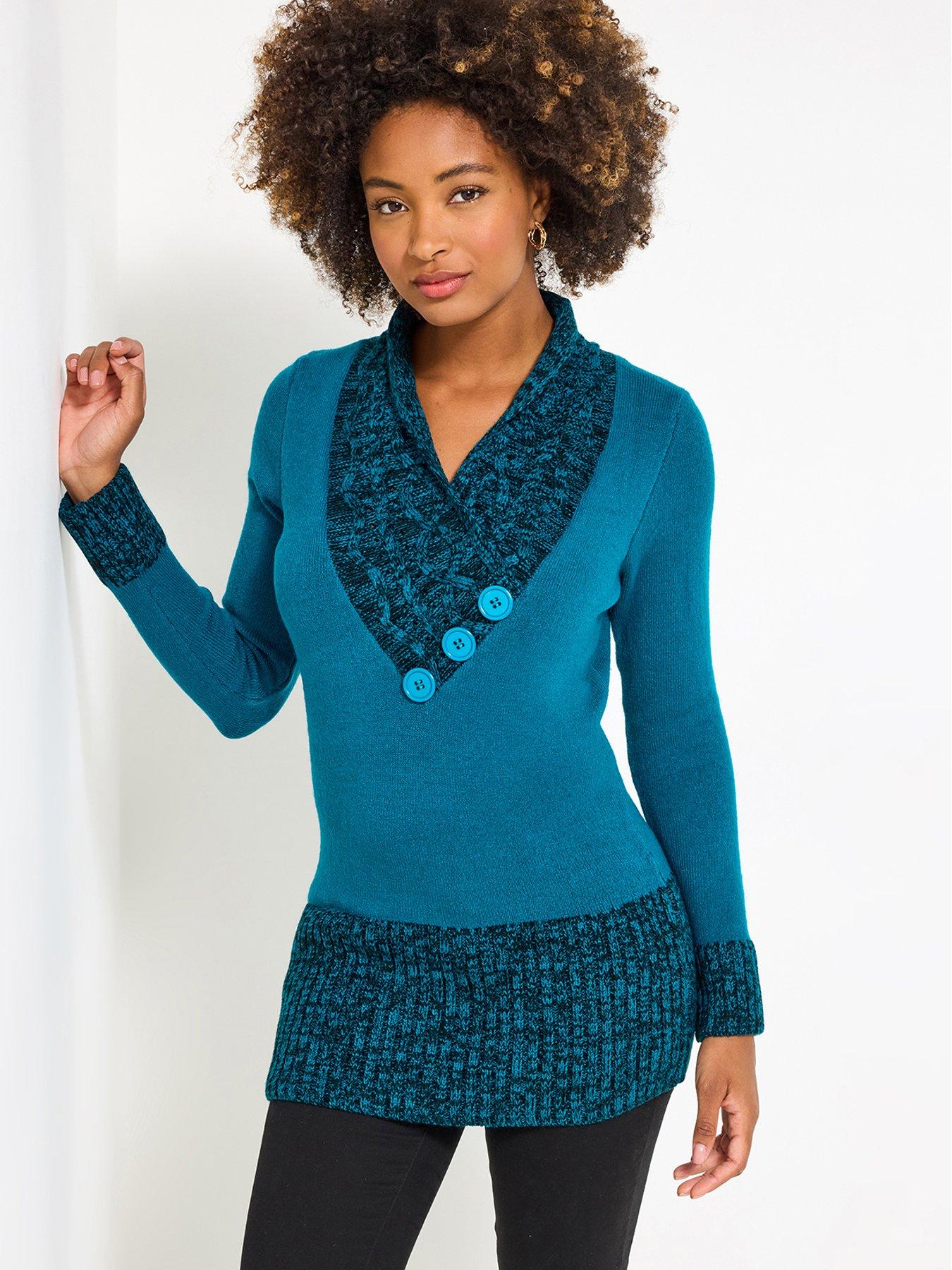 undefined Curiously Cosy Jumper - Teal
