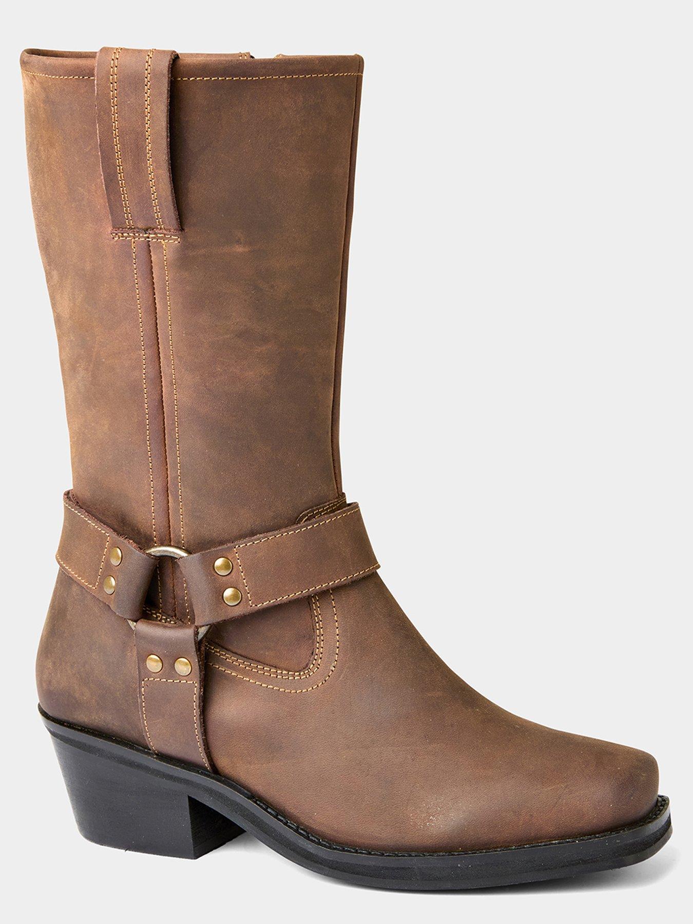 Image 4 of 6 of Joe Browns Ride Free Leather Biker Boots - Brown