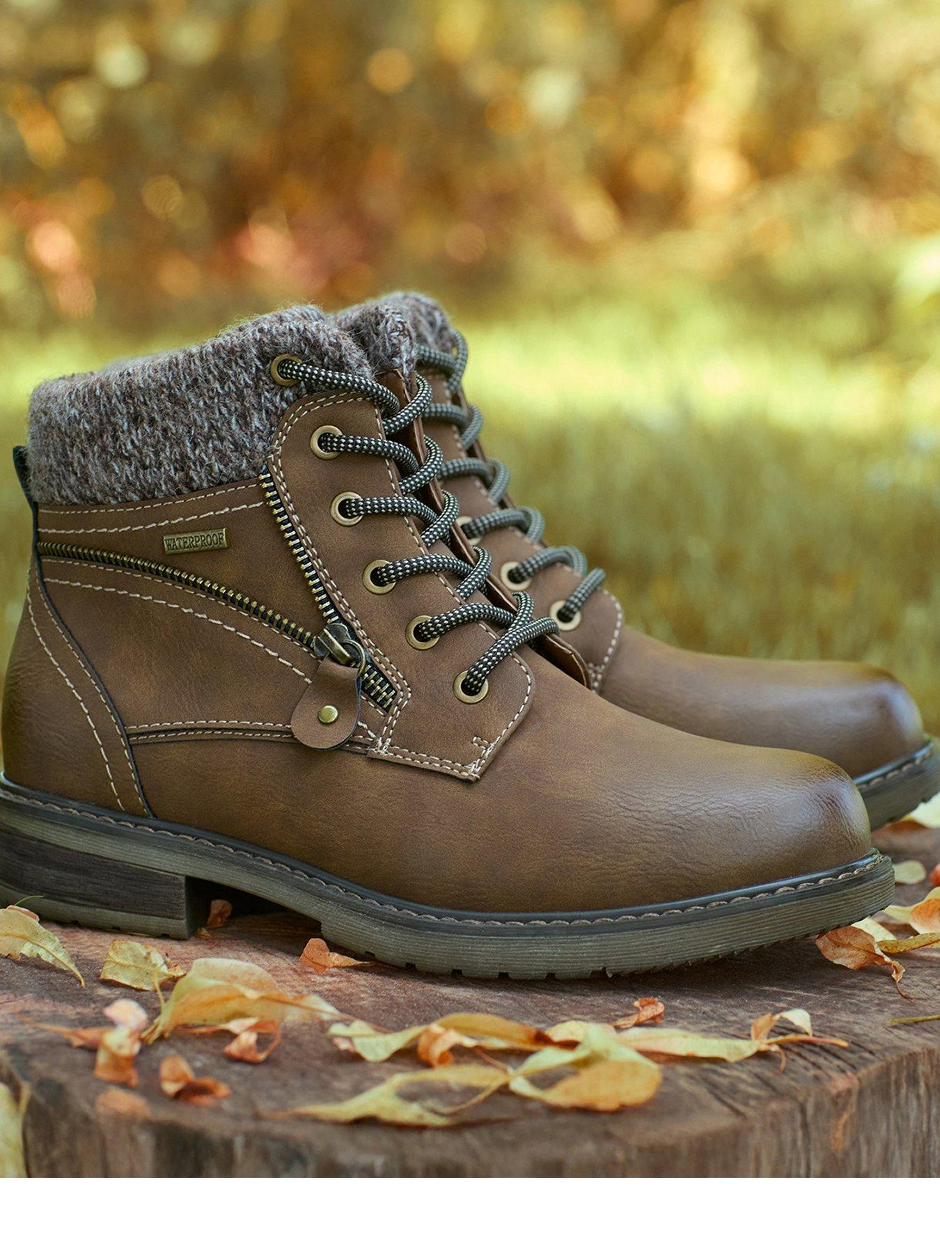 Image 2 of 7 of Joe Browns Autumn Walk Cosy Ankle Boots - Tan
