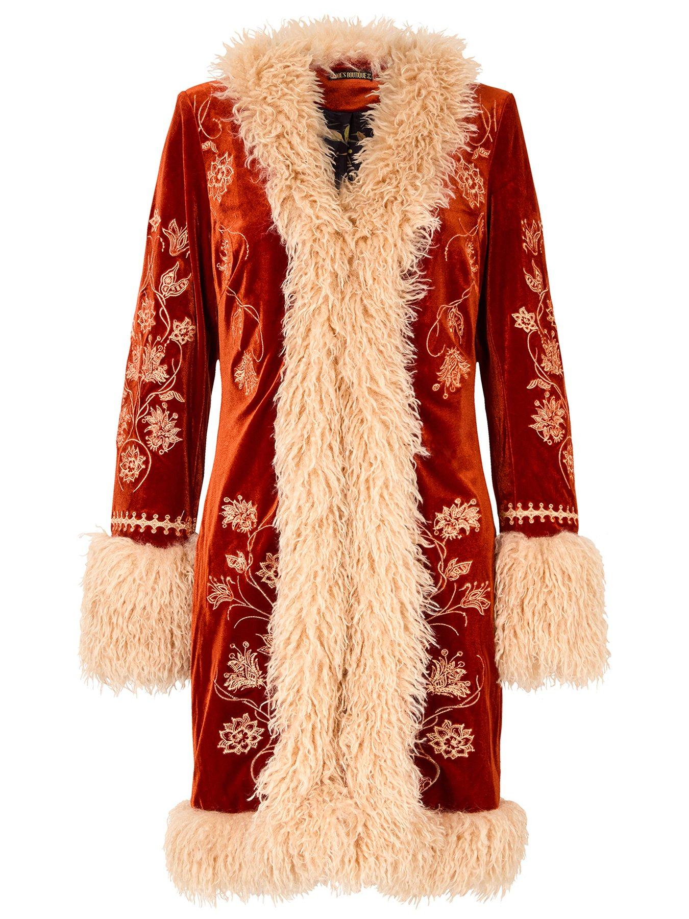 Image 5 of 5 of Joe Browns Boho Girl Embroidered Boutique Coat - Burnt Orange