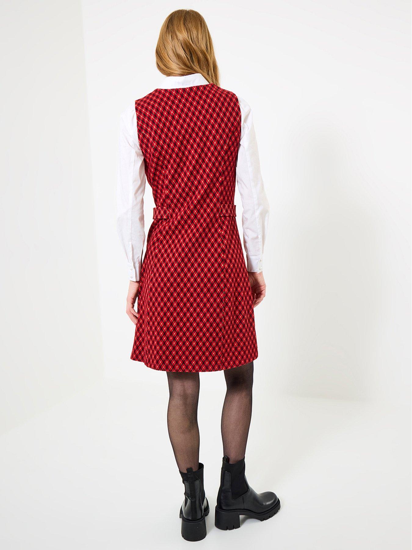 Image 2 of 6 of Joe Browns Statement Pinafore Dress - Red