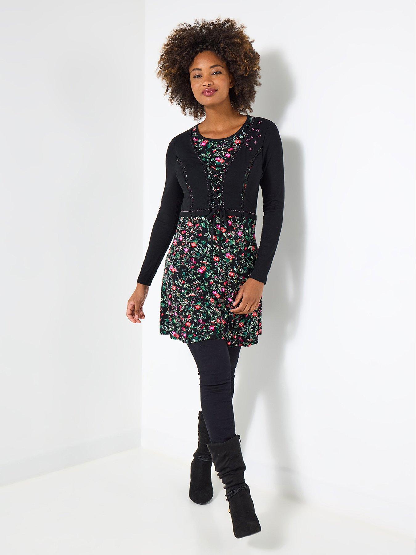 Image 3 of 5 of Joe Browns Lucy Layered Jersey Tunic Top - Black
