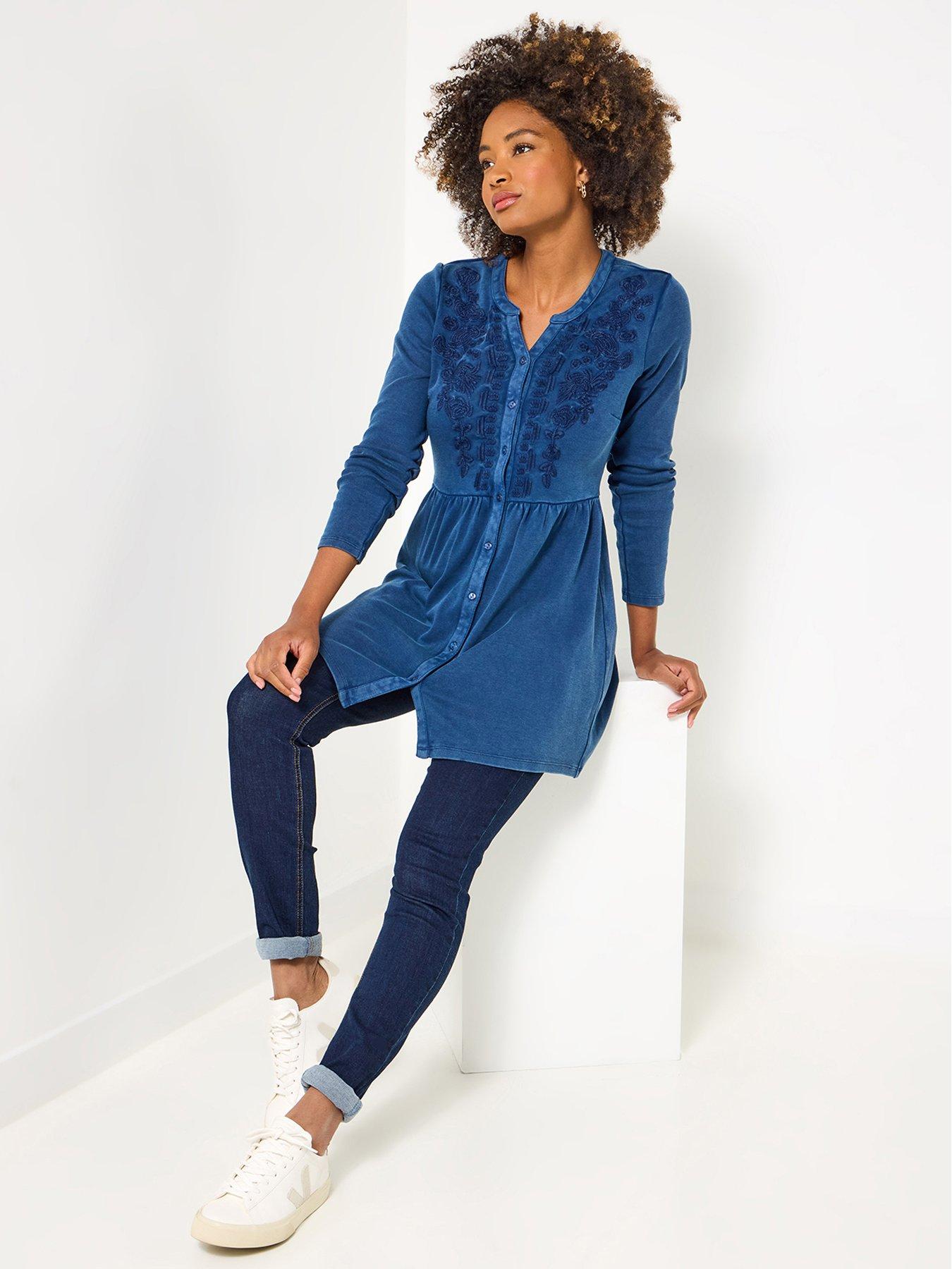 Image 2 of 5 of Joe Browns Pretty In Blue Jersey Sweat Tunic Top - Blue