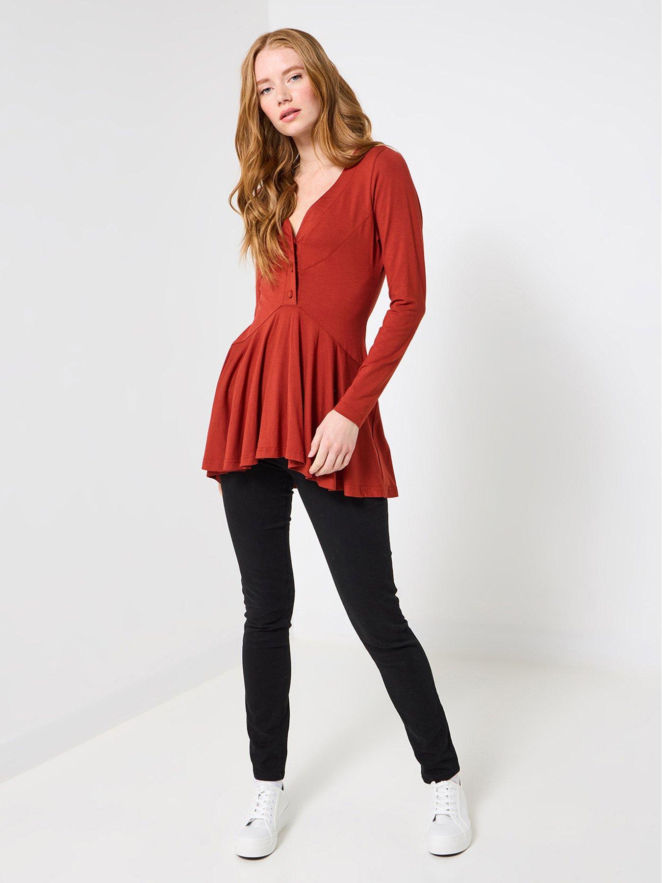 Image 2 of 5 of Joe Browns All New Button Jersey Tunic - Burnt Orange