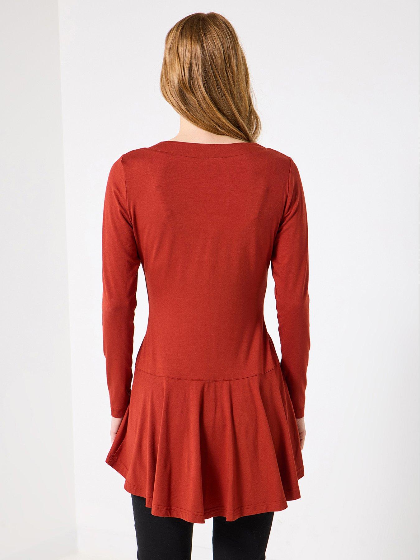 Image 3 of 5 of Joe Browns All New Button Jersey Tunic - Burnt Orange
