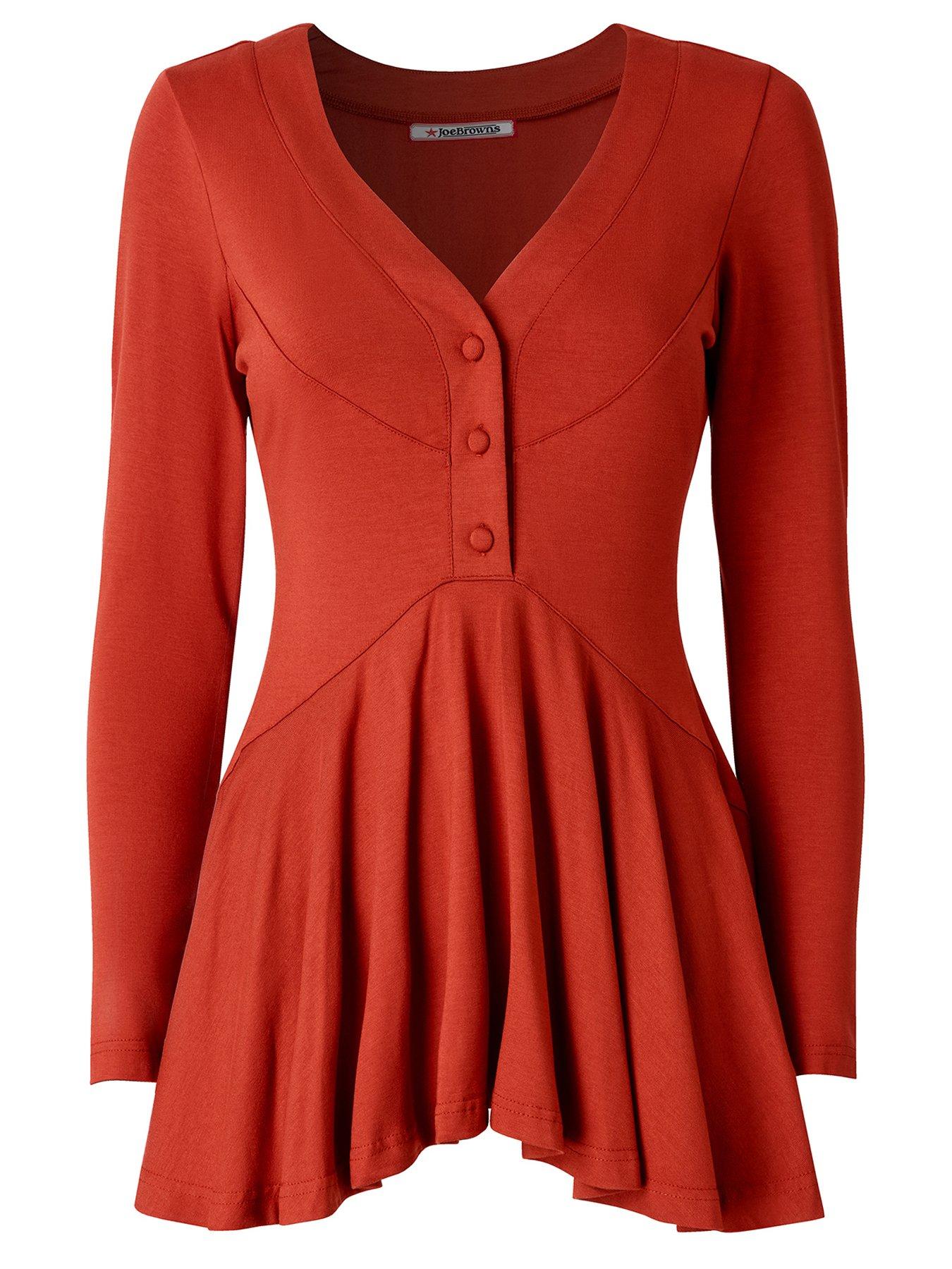 Image 5 of 5 of Joe Browns All New Button Jersey Tunic - Burnt Orange