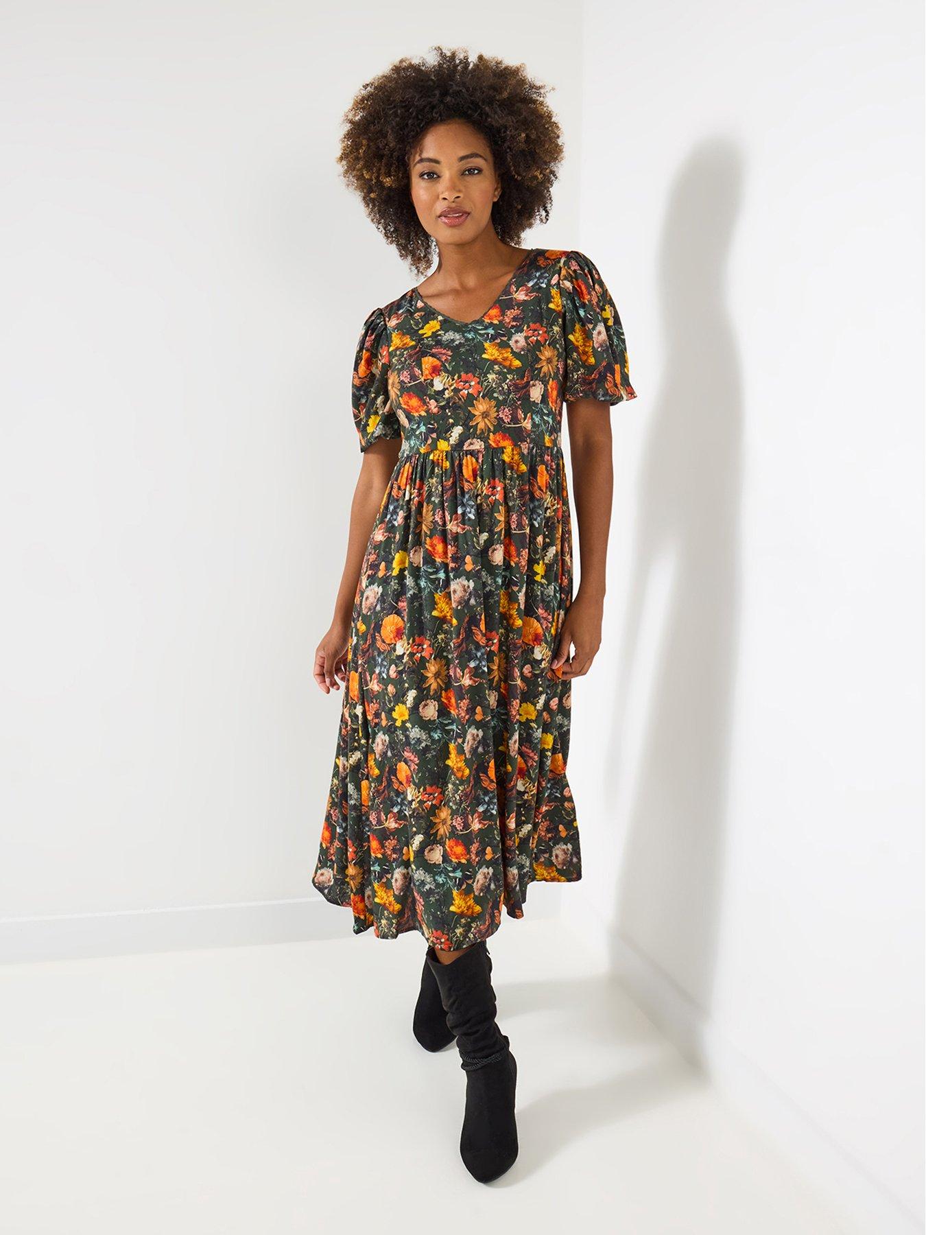 undefined Penny Floral Vintage Dress - Green