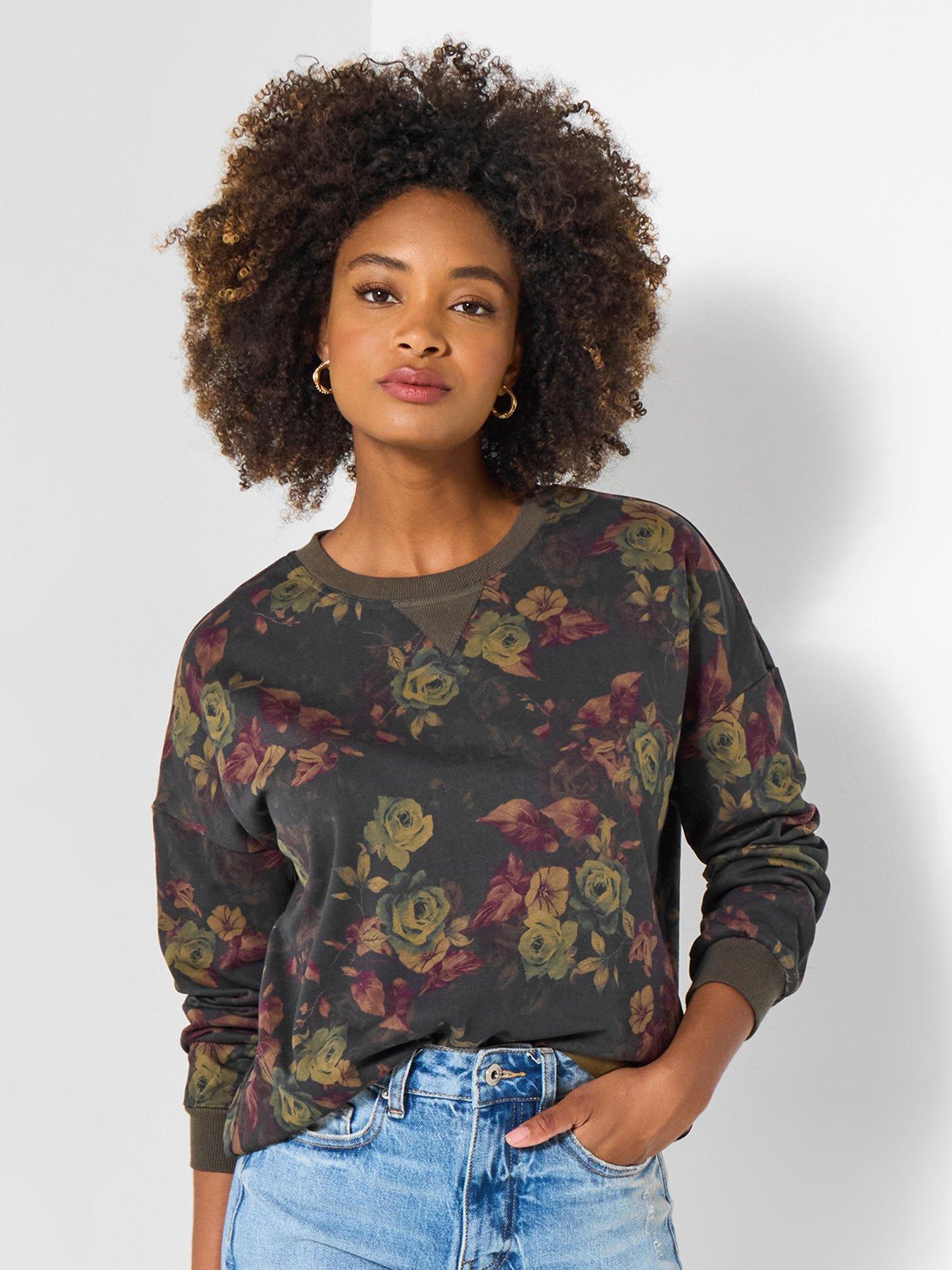 undefined Forever Floral Printed Sweatshirt - Pink