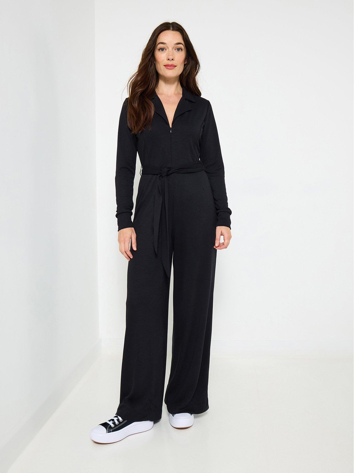 Image 1 of 5 of Joe Browns Essential Stretch Zip Up Jumpsuit  - Black
