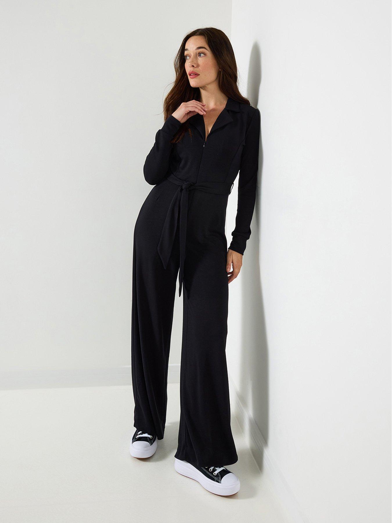 Image 3 of 5 of Joe Browns Essential Stretch Zip Up Jumpsuit  - Black