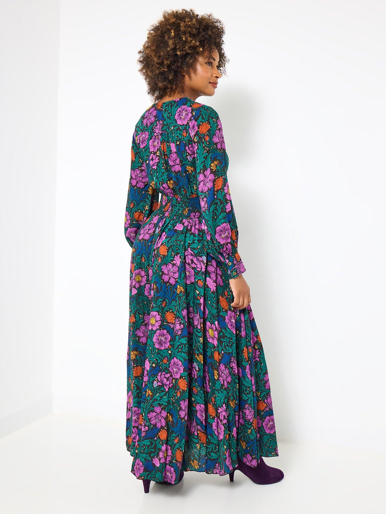  image of joe-browns-whimsical-wonders-floral-maxi-dress-black