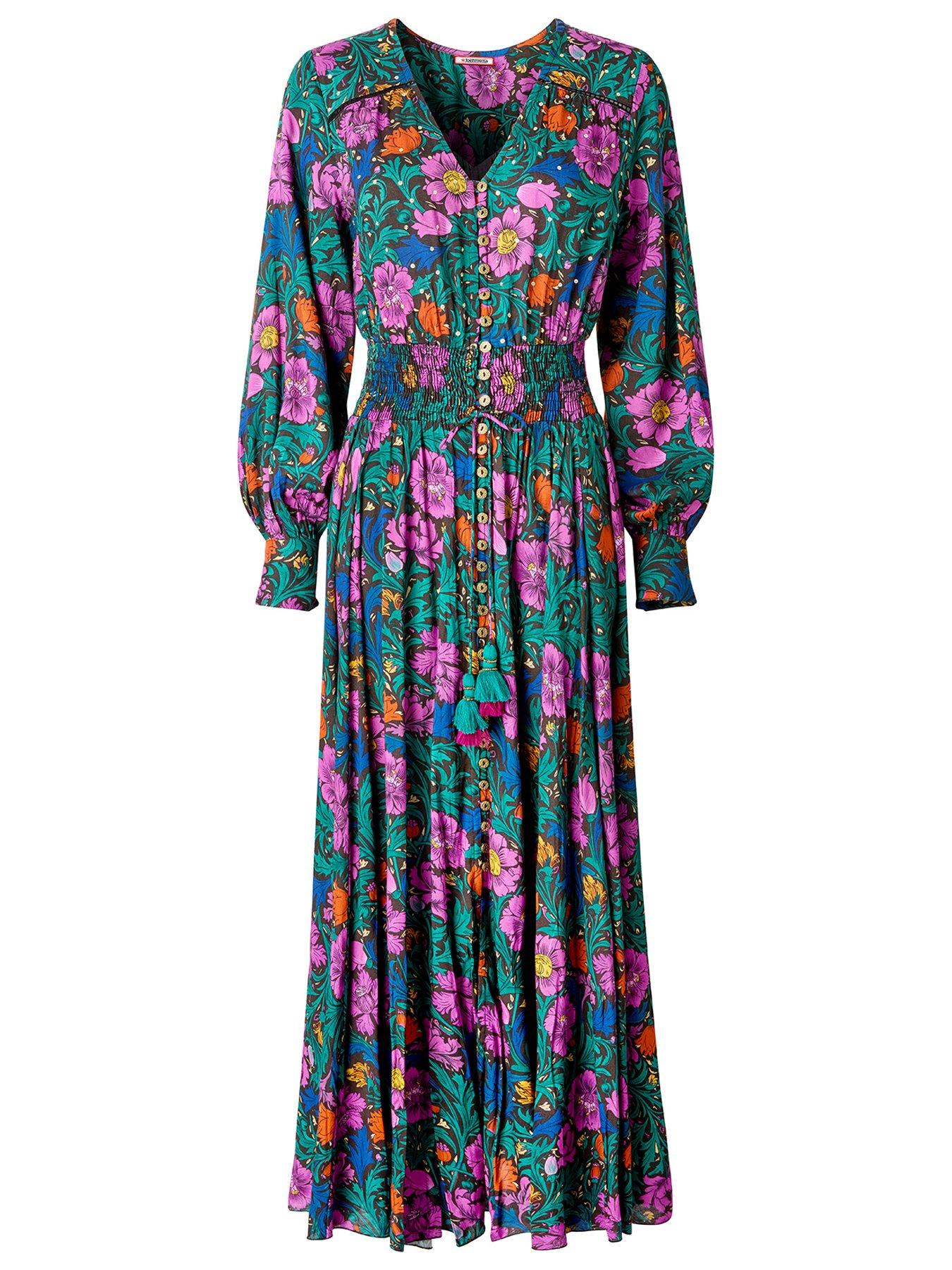  image of joe-browns-whimsical-wonders-floral-maxi-dress-black