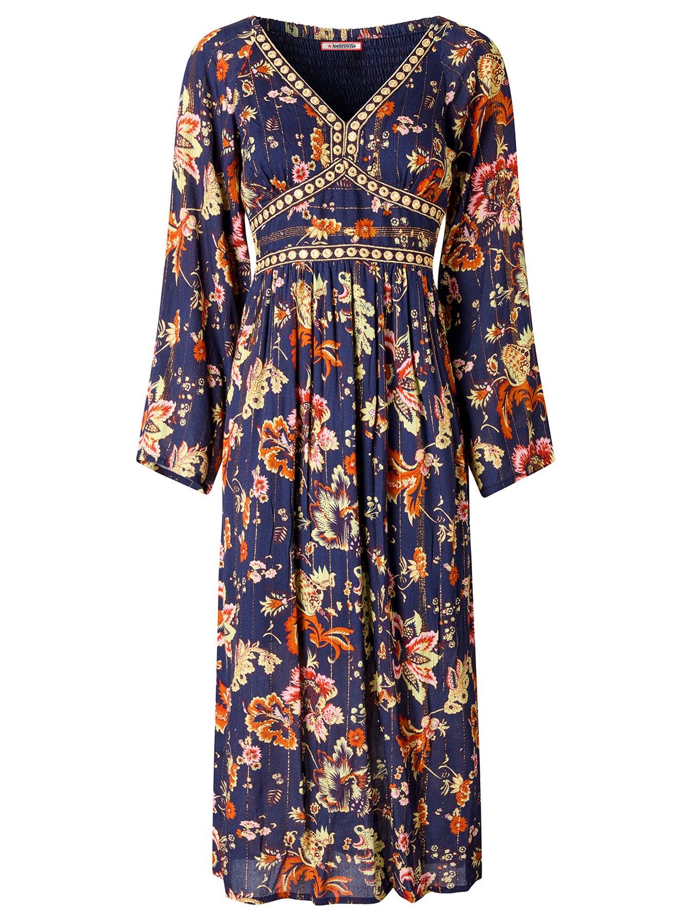  image of joe-browns-isobella-mirror-trim-dress-navy