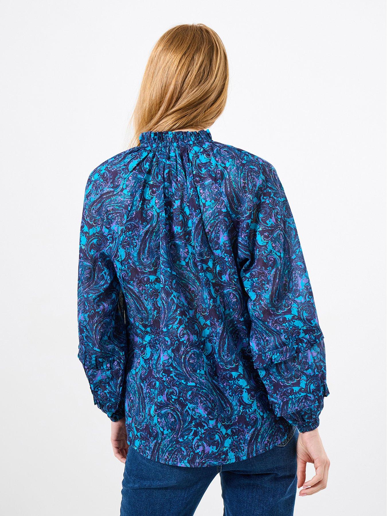 Image 4 of 6 of Joe Browns Charlotte Paisley Printed Top - Blue