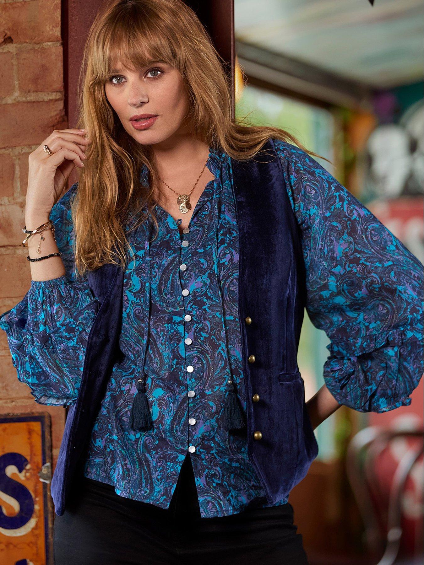 Image 5 of 6 of Joe Browns Charlotte Paisley Printed Top - Blue