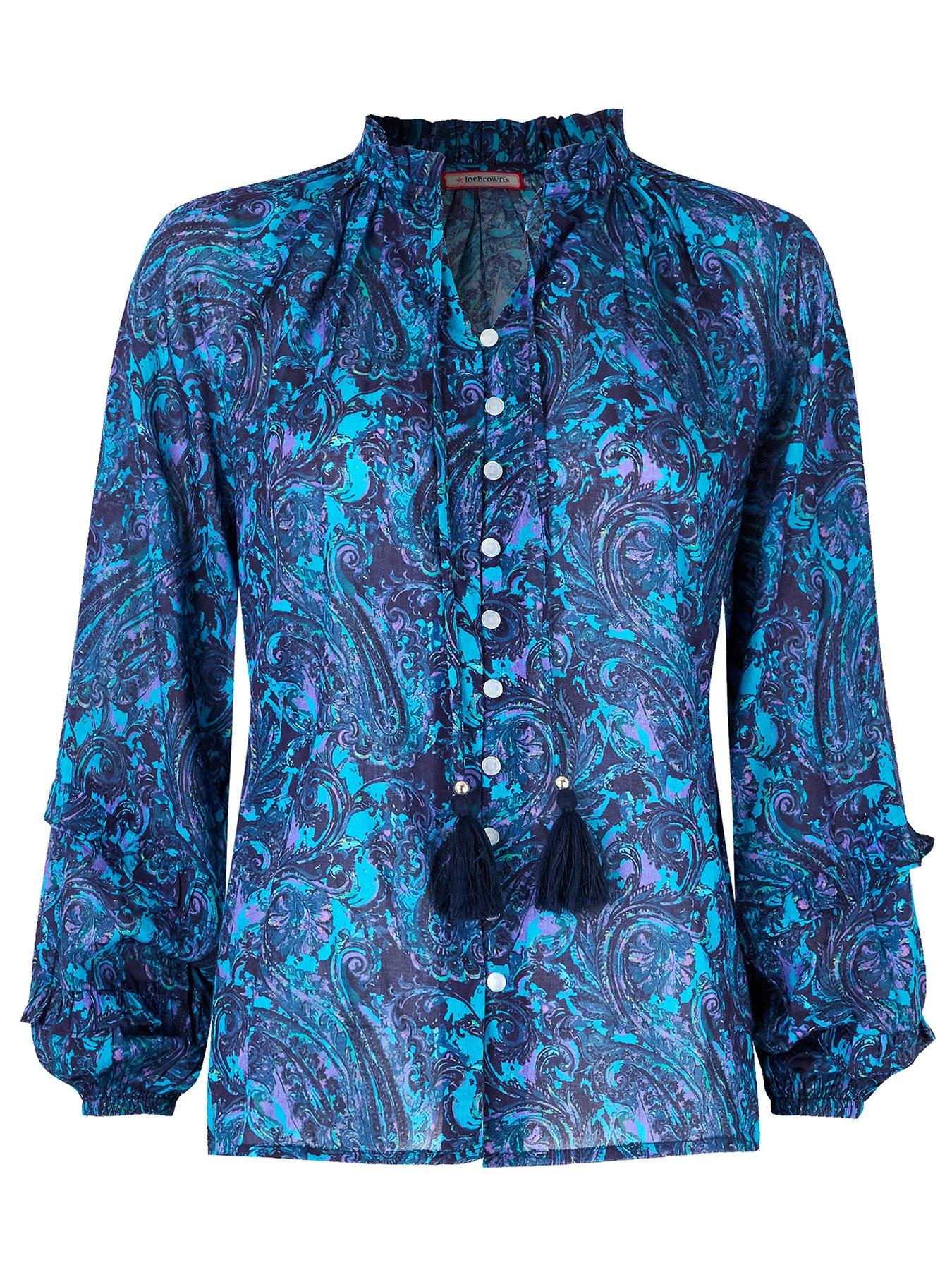 Image 6 of 6 of Joe Browns Charlotte Paisley Printed Top - Blue