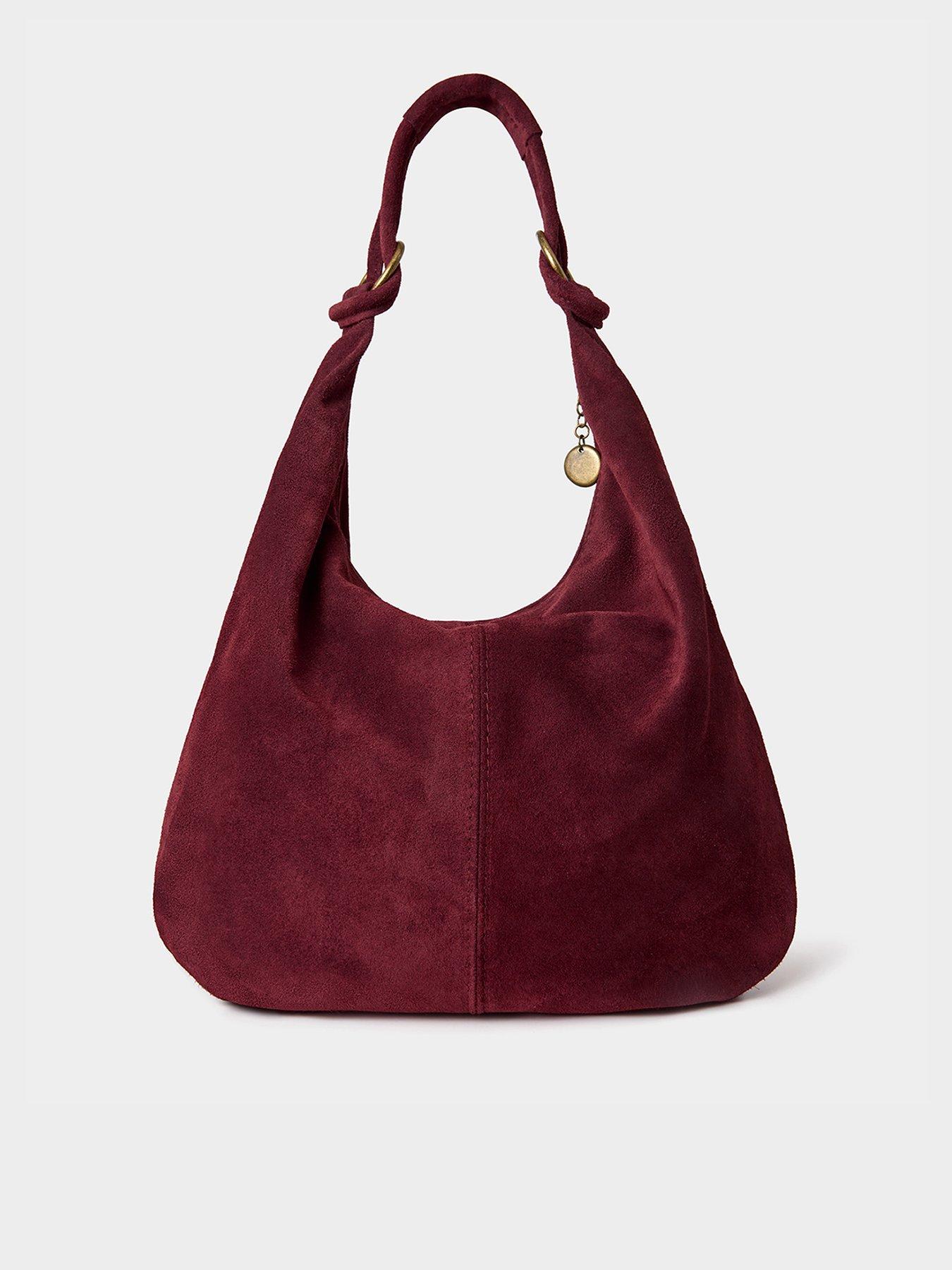 Image 1 of 3 of Joe Browns Lucia Boho Suede Bag - Burgundy