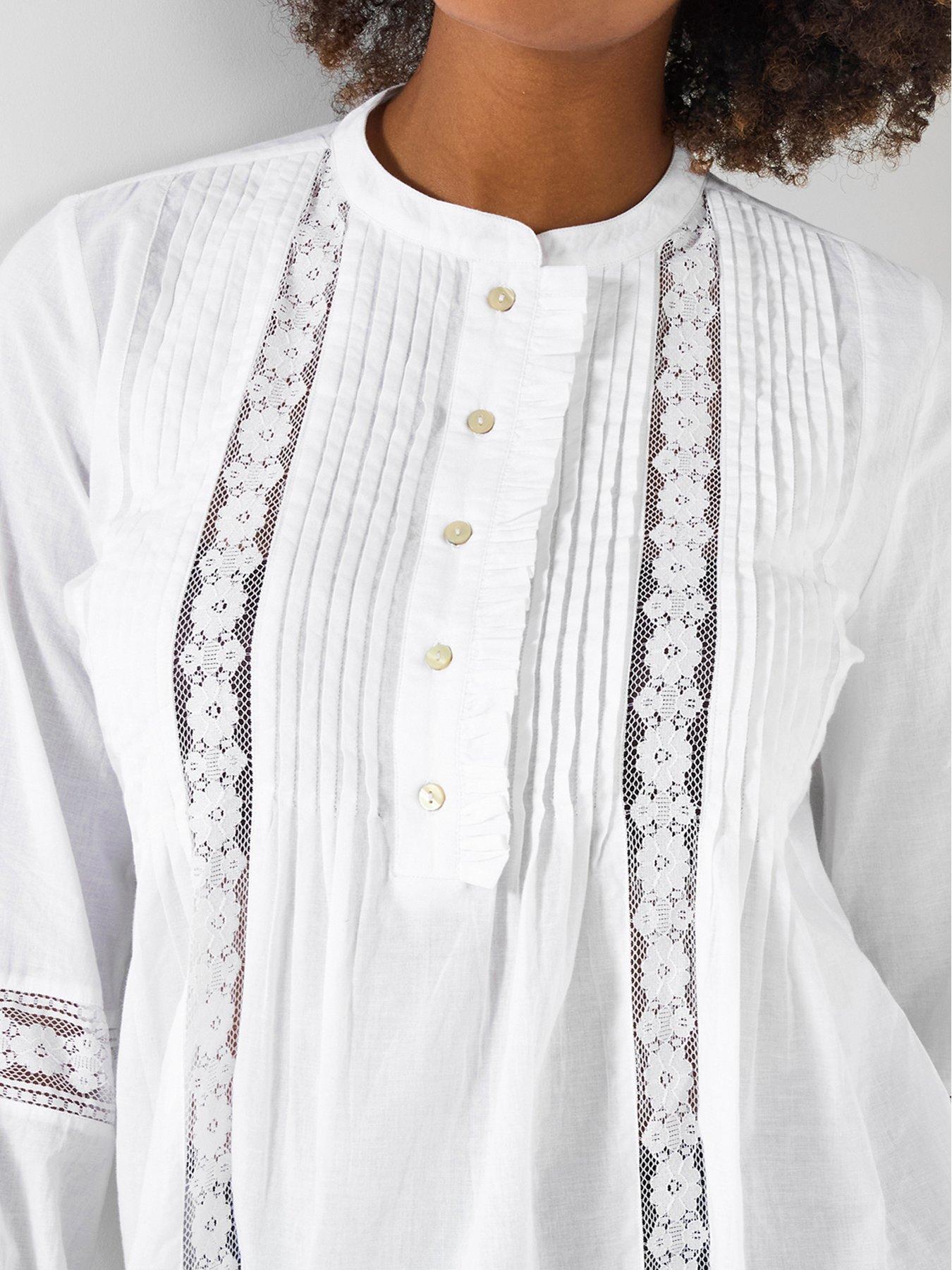 Image 3 of 5 of Joe Browns Romantic Lace Trim Blouse - White