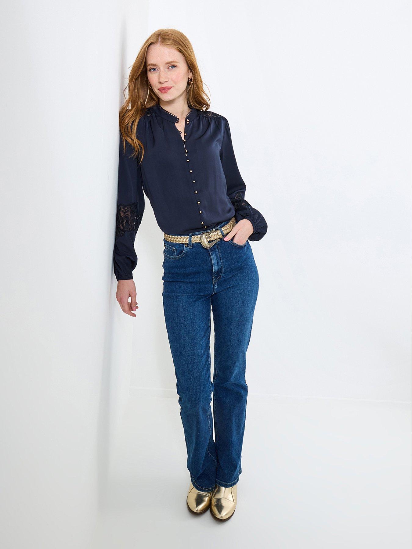 Image 3 of 5 of Joe Browns Suzanna Satin Blouse  - Navy