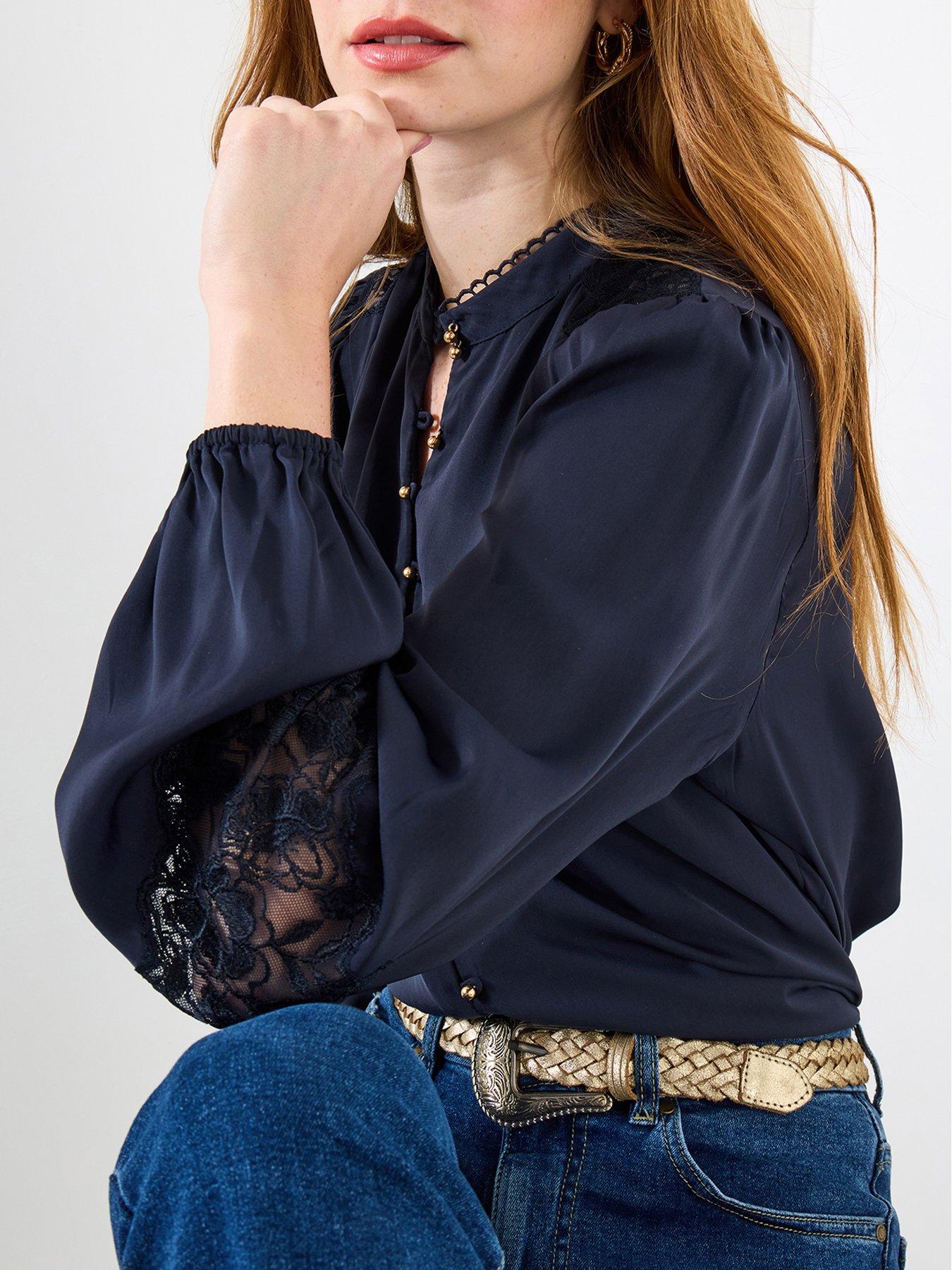 Image 4 of 5 of Joe Browns Suzanna Satin Blouse  - Navy