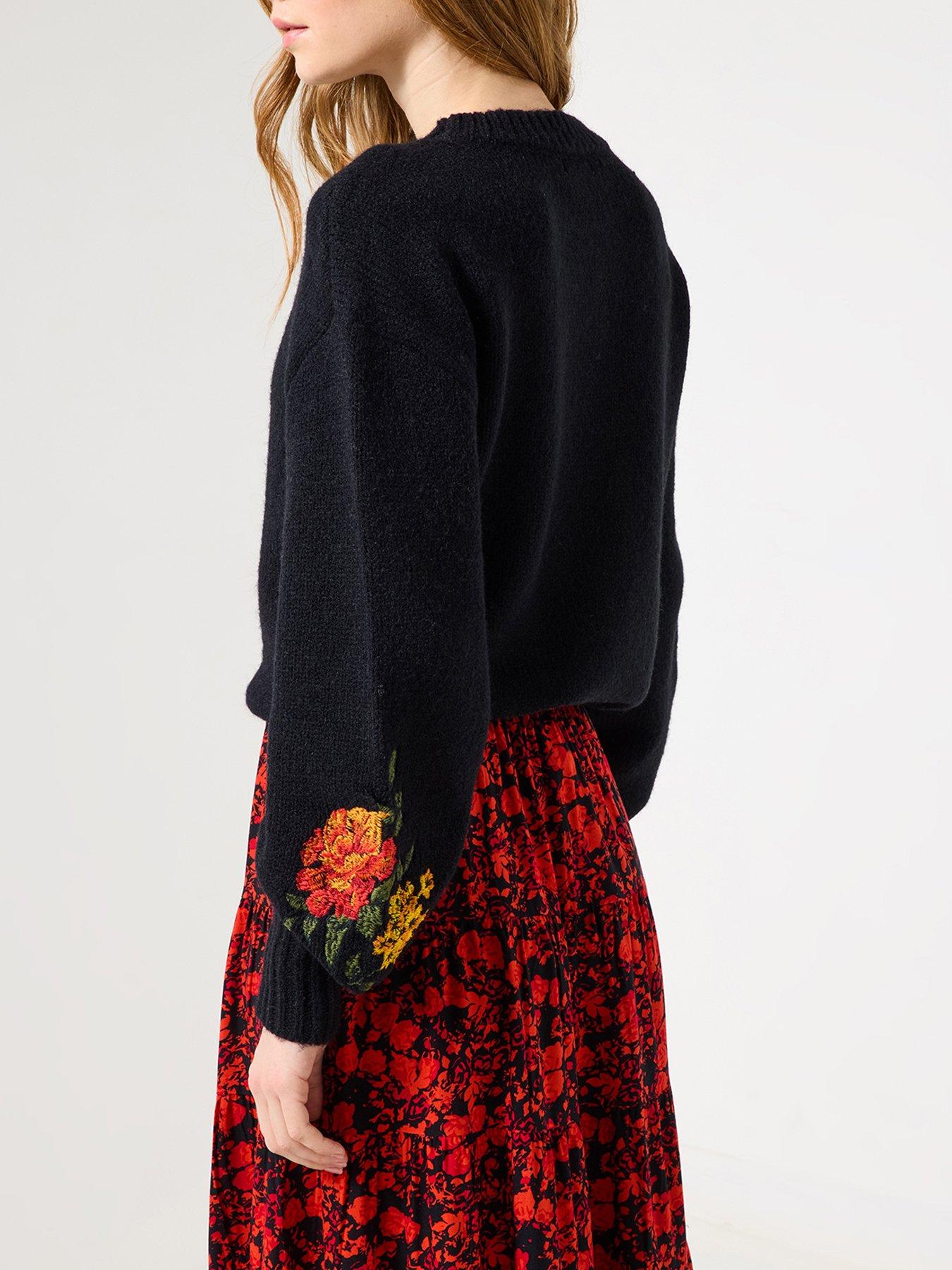 Image 3 of 6 of Joe Browns Remarkable Floral Embroidered Jumper - Black