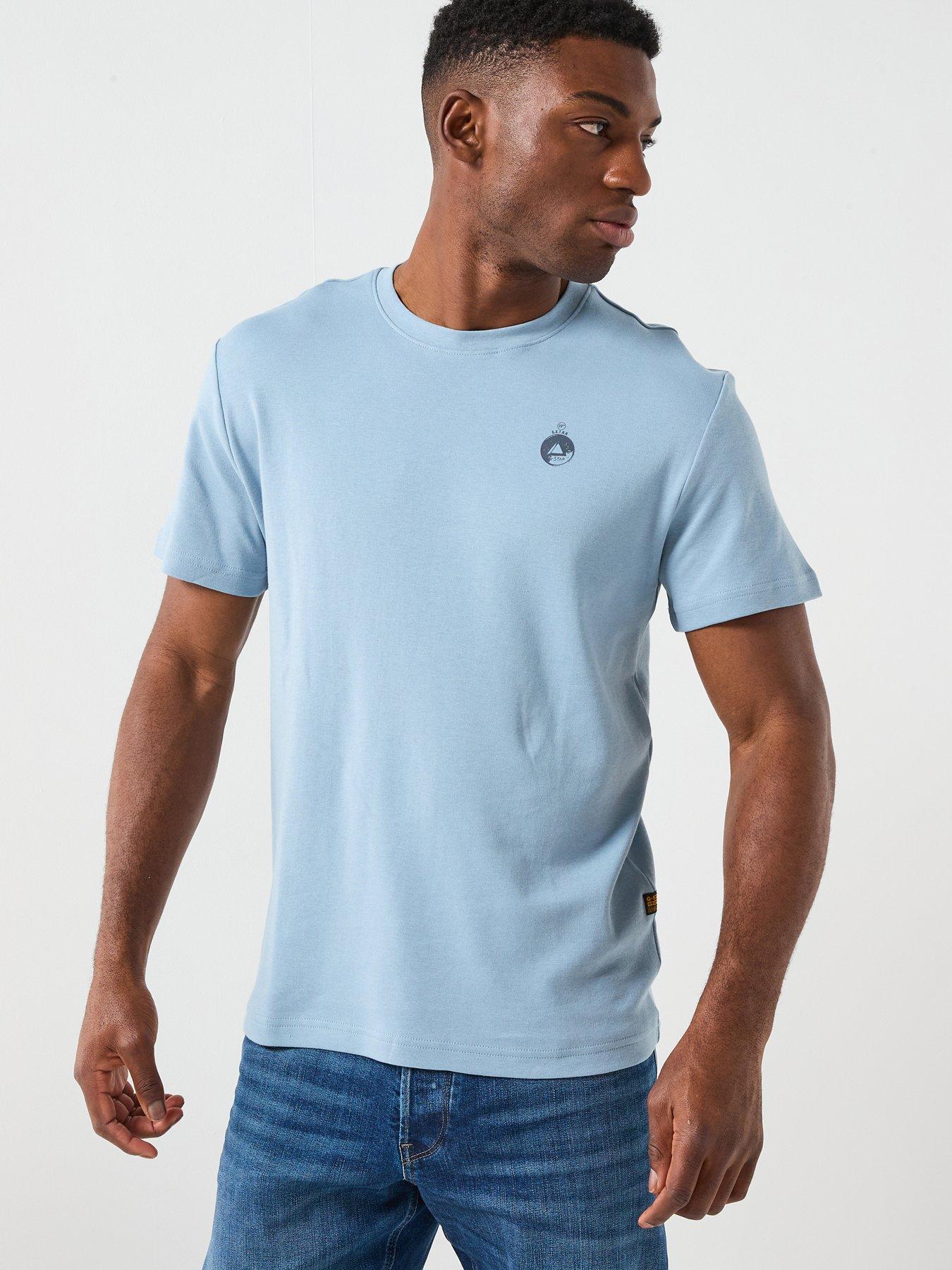  image of g-star-raw-trims-back-graphic-t-shirt-blue