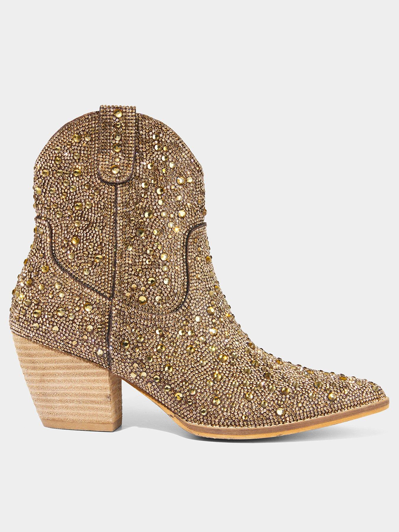 undefined Shooting Star Western Boots - Old Gold