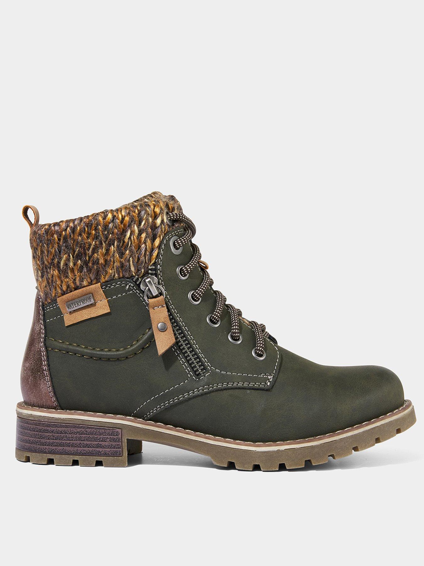 undefined Millie Cosy Ankle Boots - Khaki
