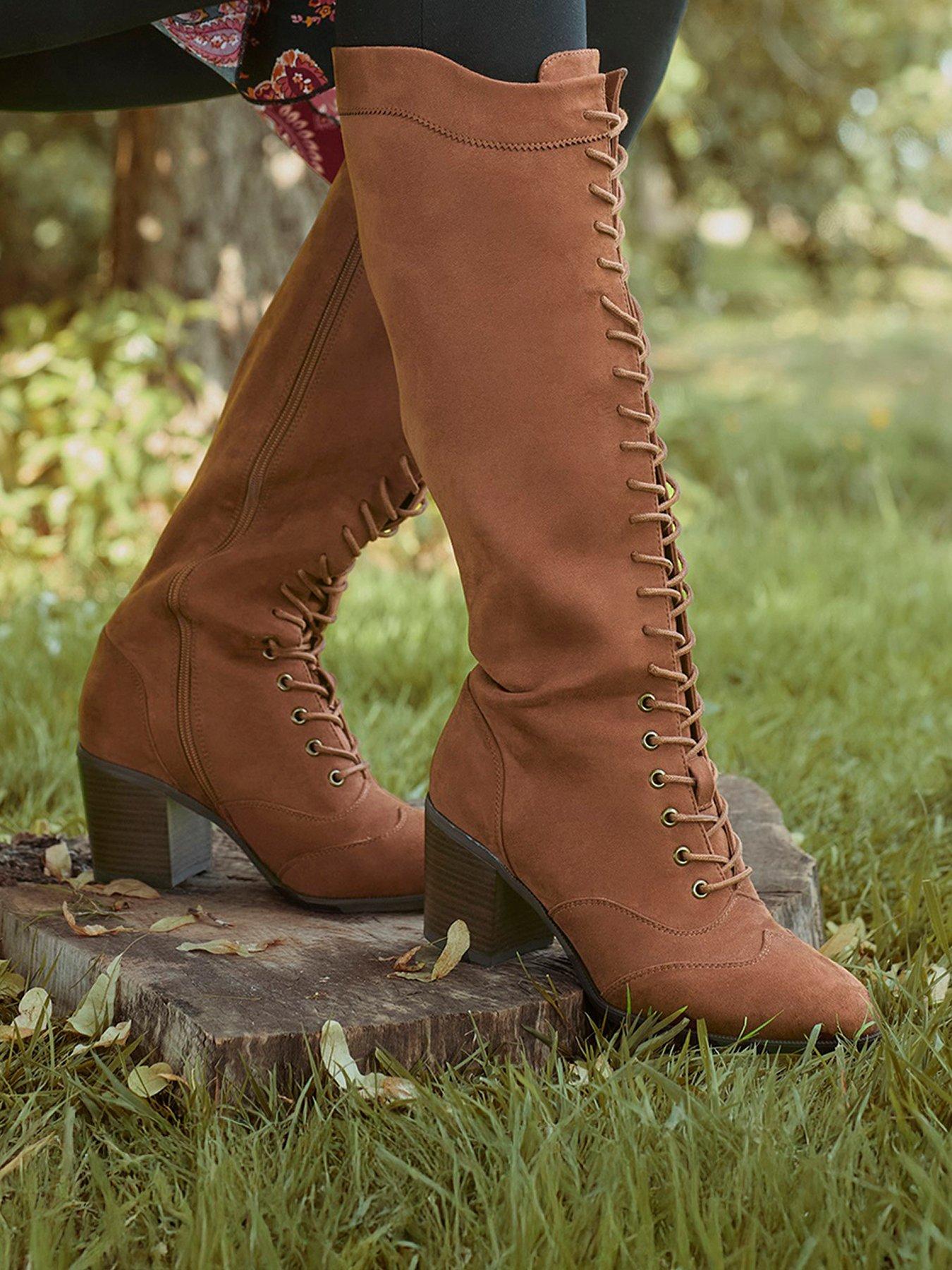 Image 2 of 6 of Joe Browns My Own Way Lace Up Boots - Tan