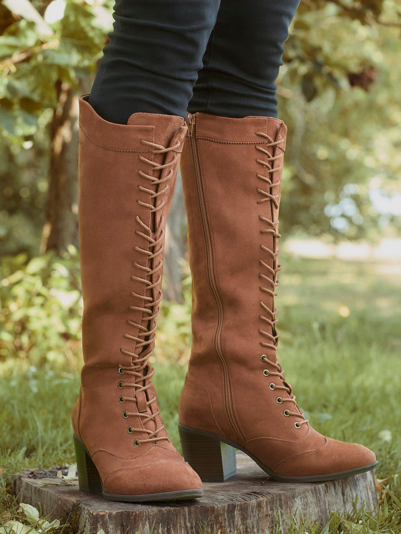 Image 6 of 6 of Joe Browns My Own Way Lace Up Boots - Tan