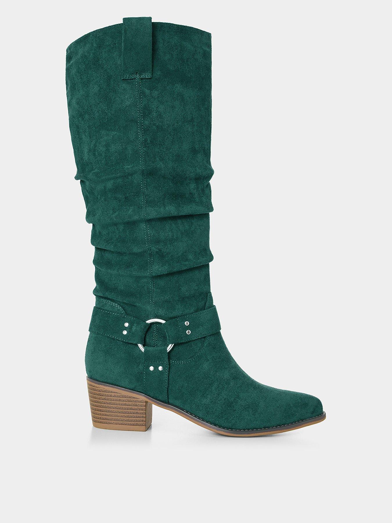 undefined Woodlands Way Long Boots - Forest Green