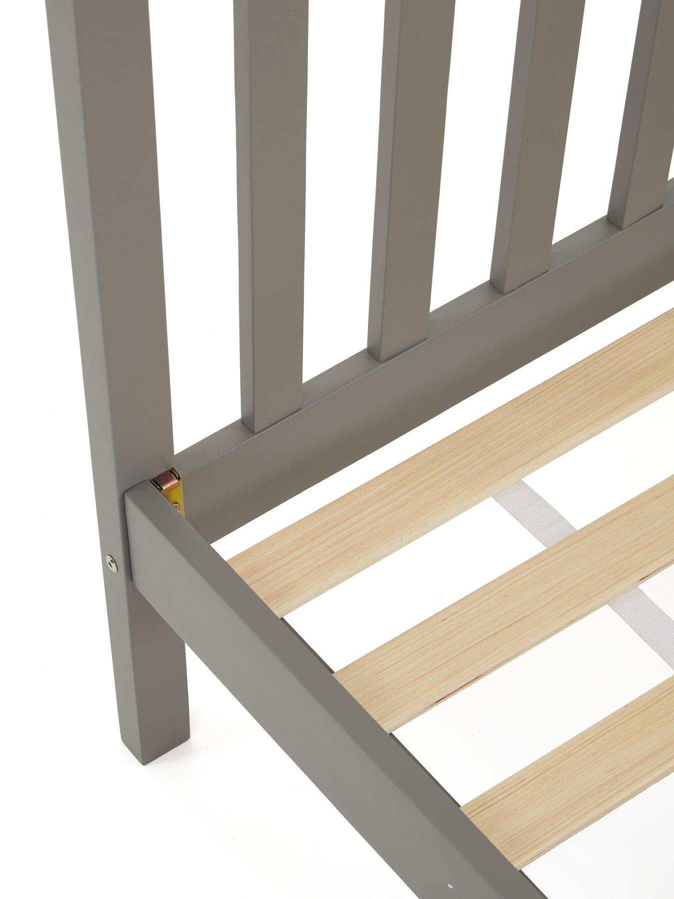 Image 4 of 7 of Very Home Dawson Wooden Bed with Mattress Options (Buy &amp; SAVE!) - Grey - FSC&reg; Certified