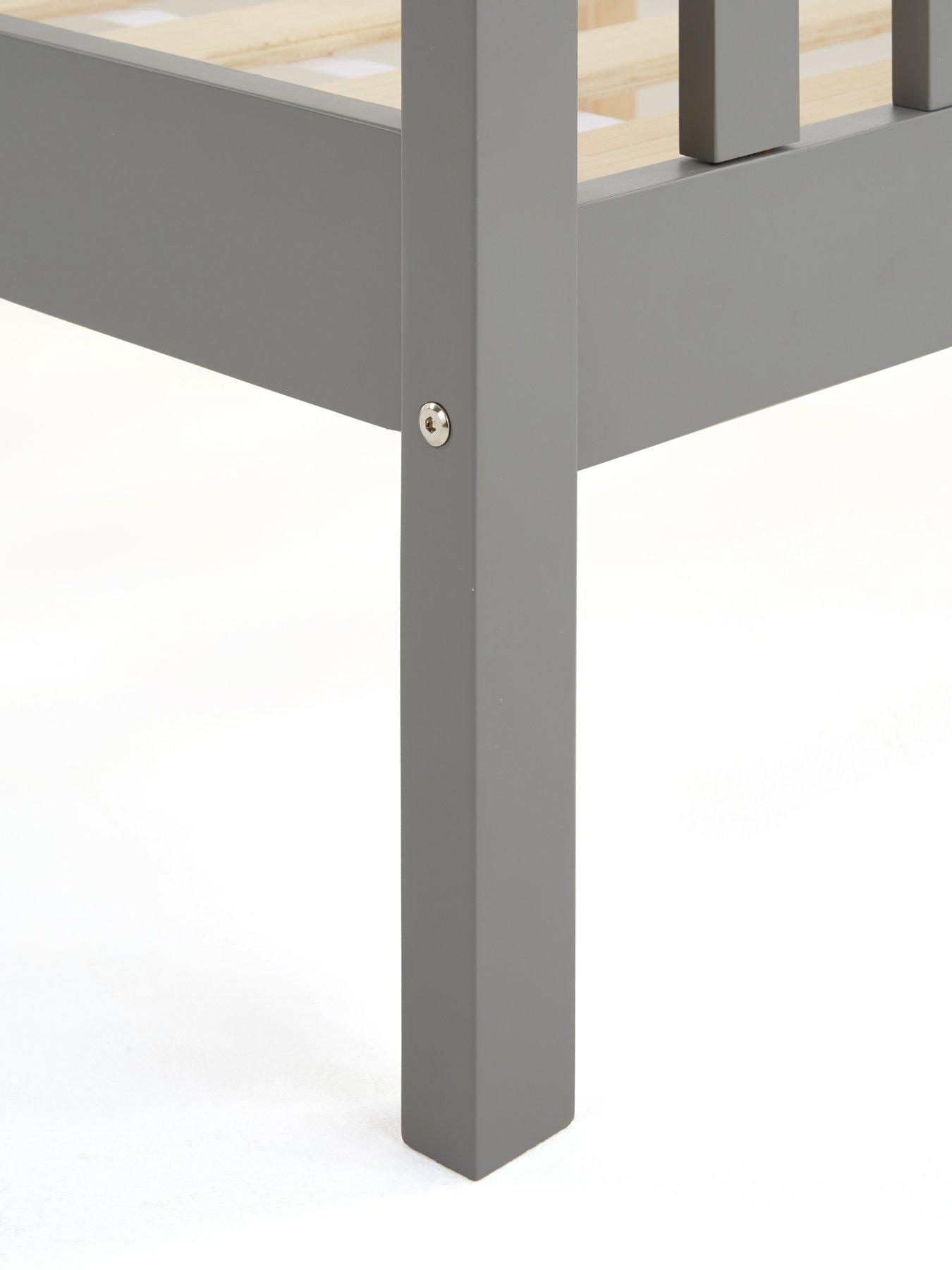  image of very-home-dawson-wooden-bed-with-mattress-options-buy-amp-save-grey-fscreg-certified