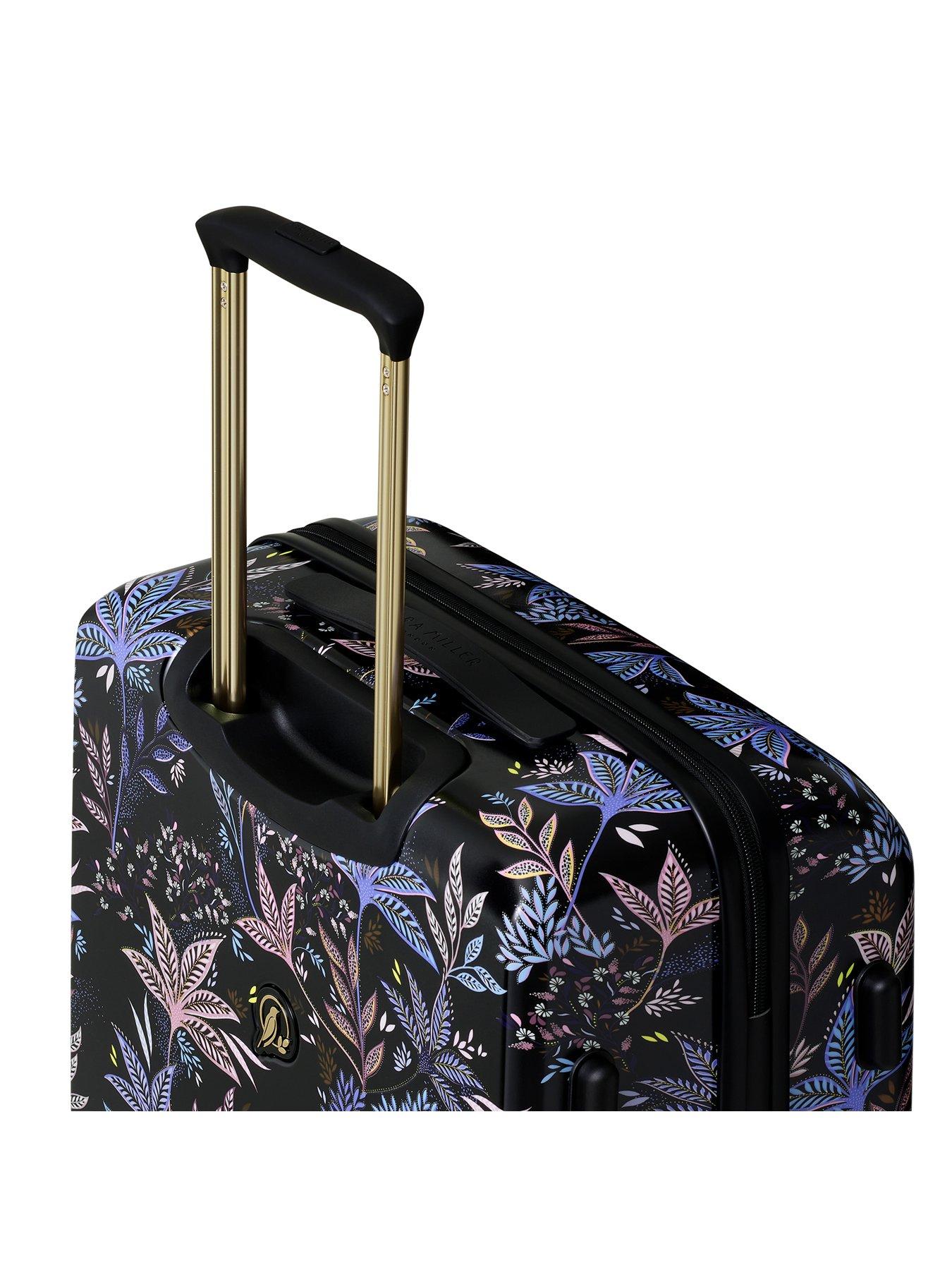 Image 3 of 7 of Sara Miller Black Botanic Large Suitcase