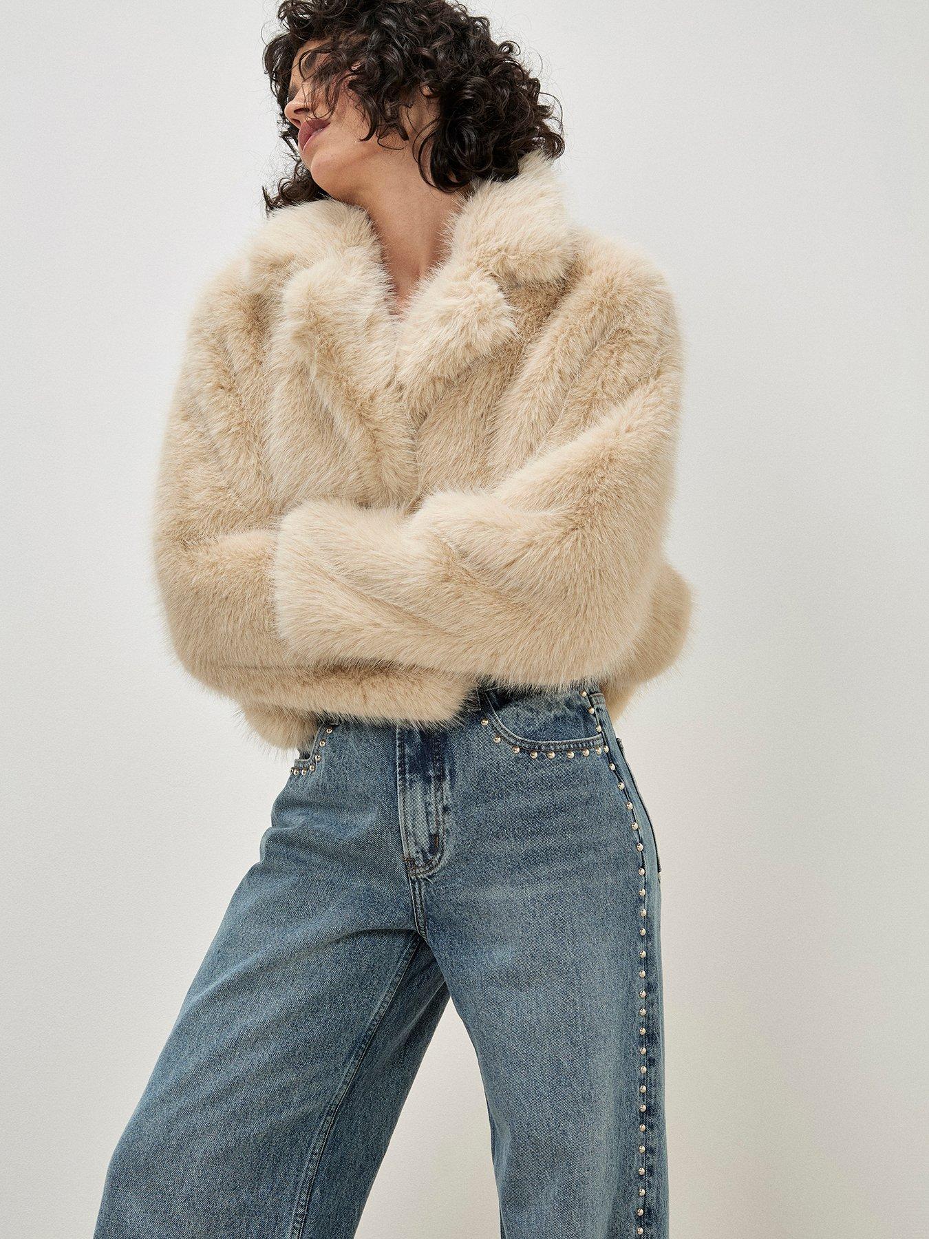  image of apricot-stud-wide-flare-jeansnbsp--blue