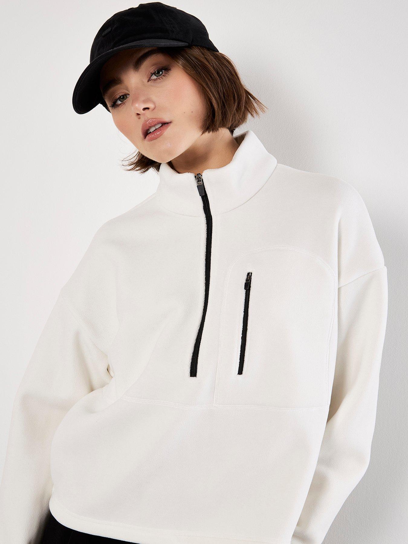 undefined Zip And Pocket Premium Fleece Jumper