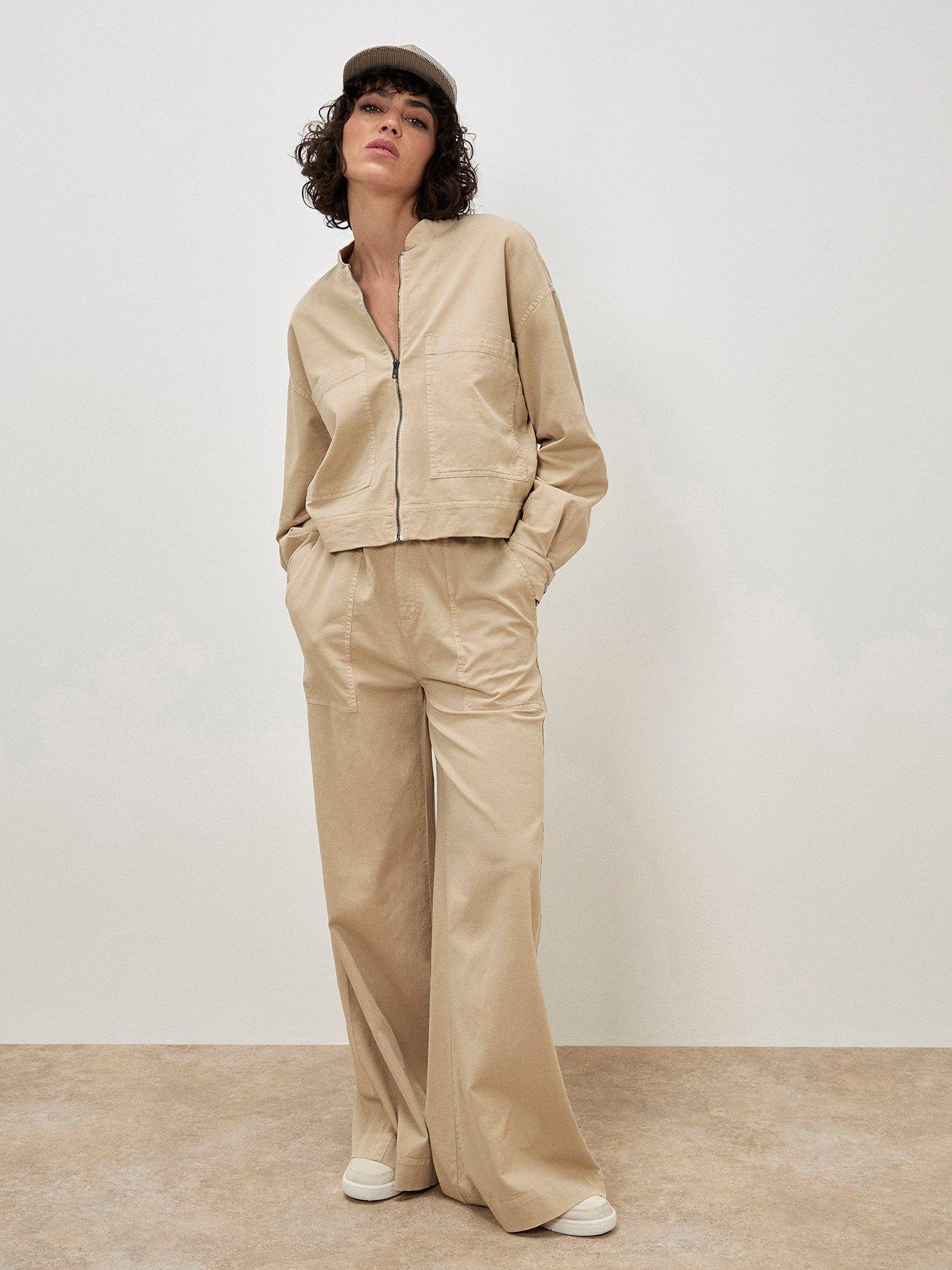  image of apricot-denim-bomber-jacket-white