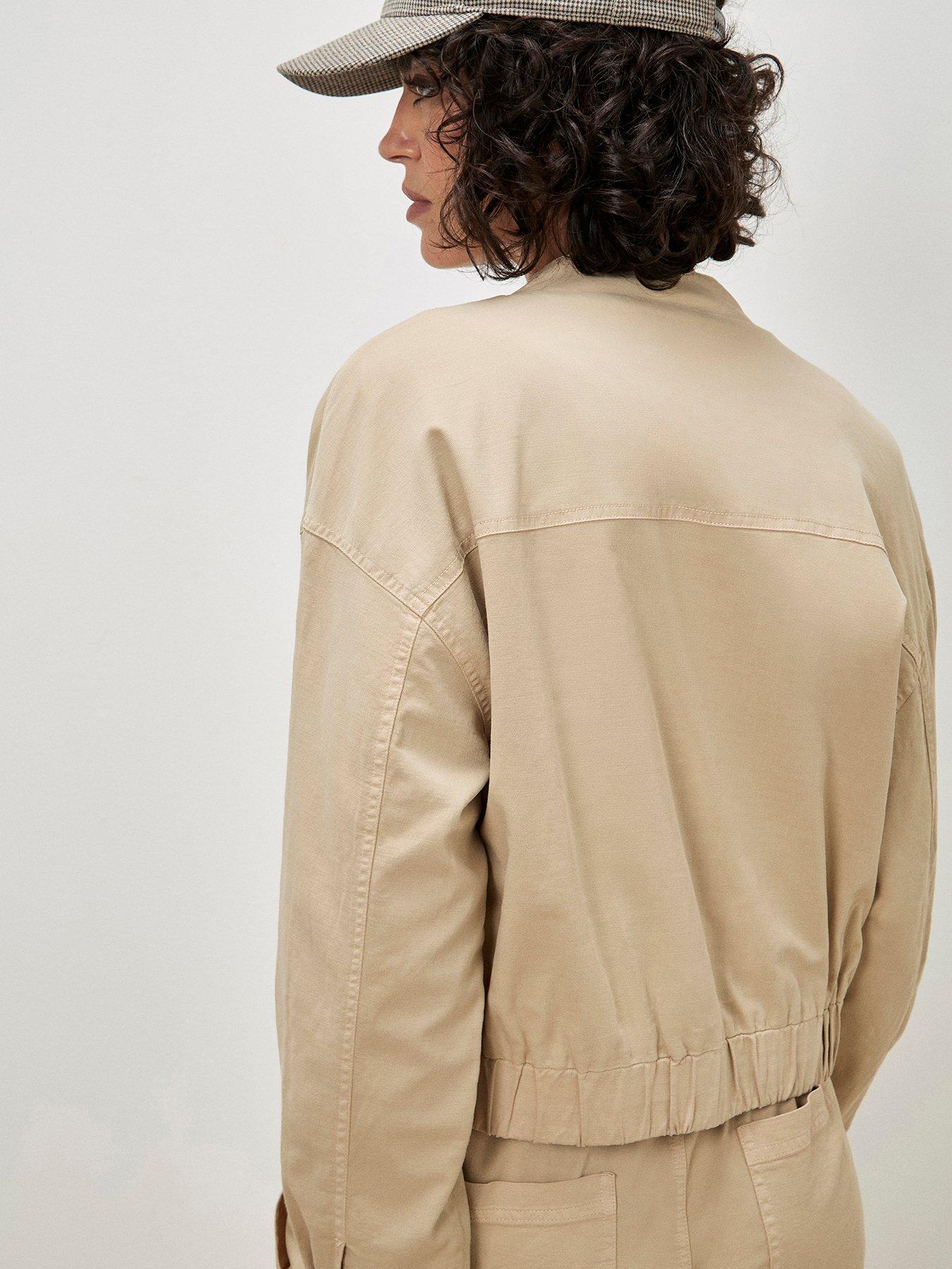  image of apricot-denim-bomber-jacket-white