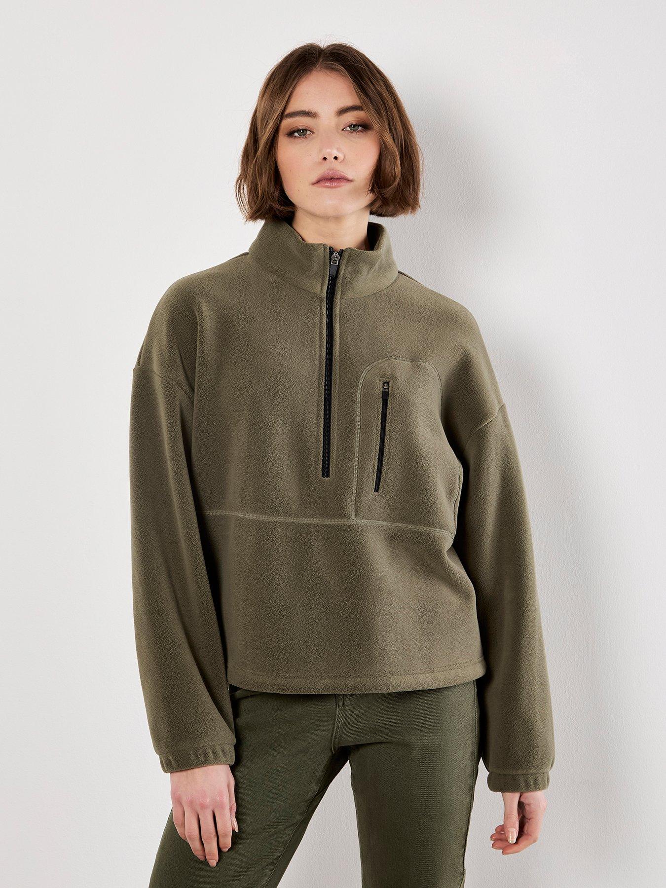 undefined Zip And Pocket Premium Fleece Jumper