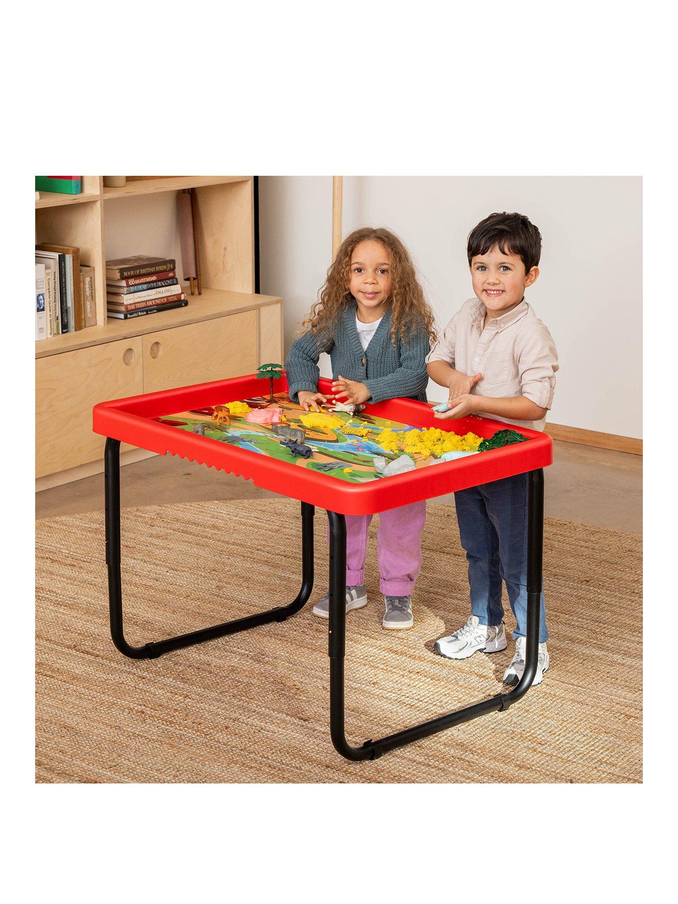 Toyrific Play Tray Messy Table with Play Mat Set Farm and Safari
