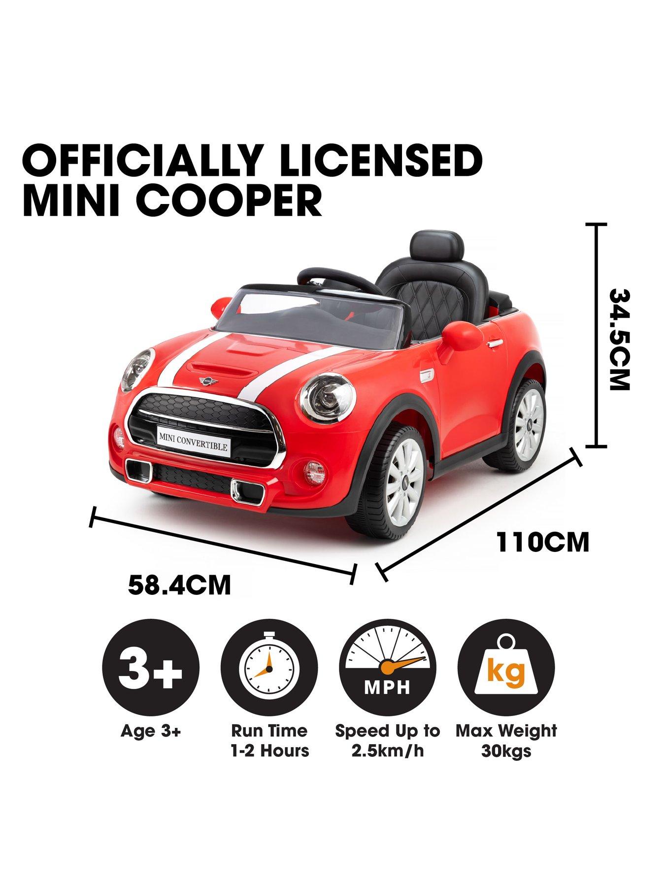Image 7 of 8 of Mini Cooper Convertible Ride-On Car - Red