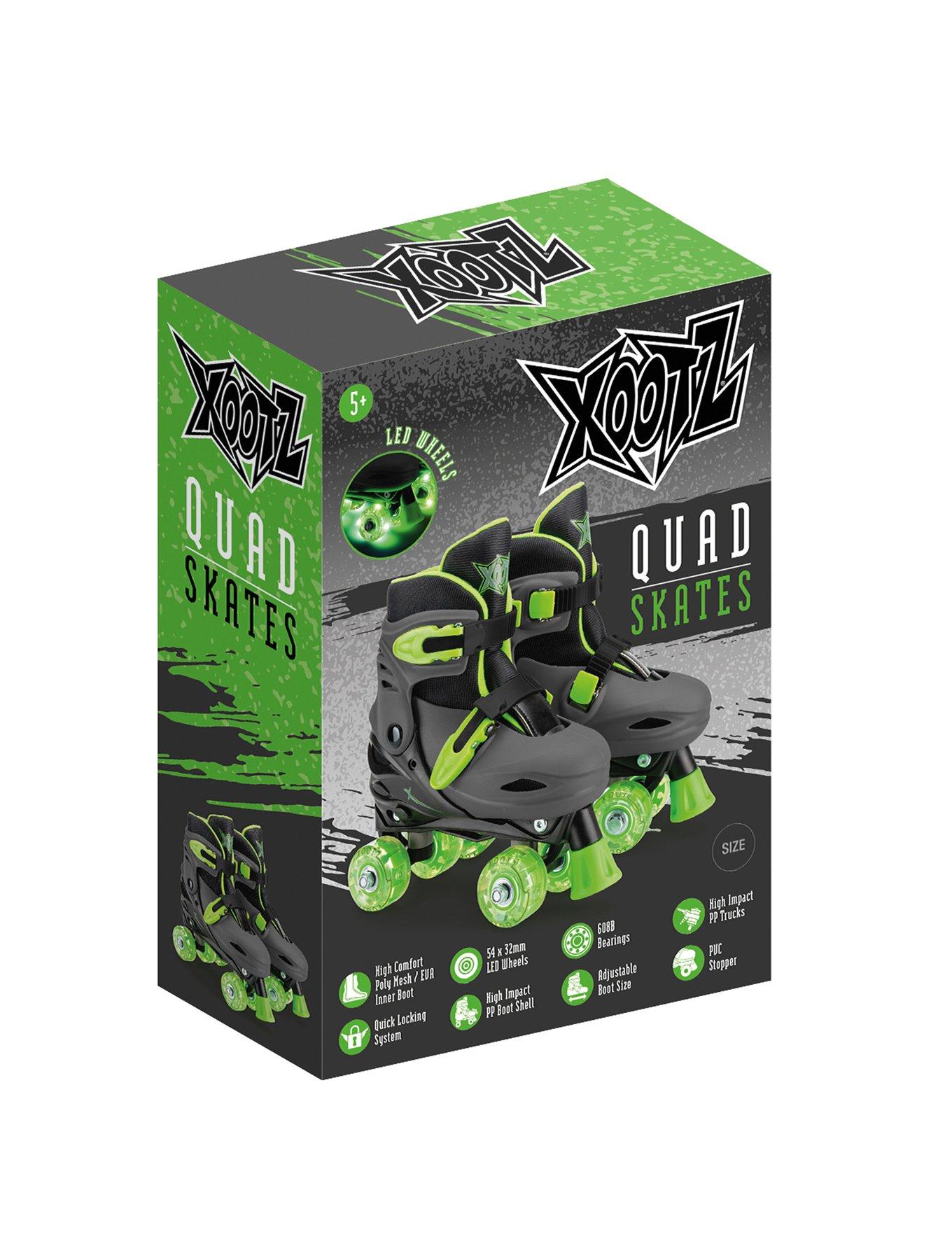 Image 7 of 7 of XOOTZ Kids Light Up Quad Skates - Green Small