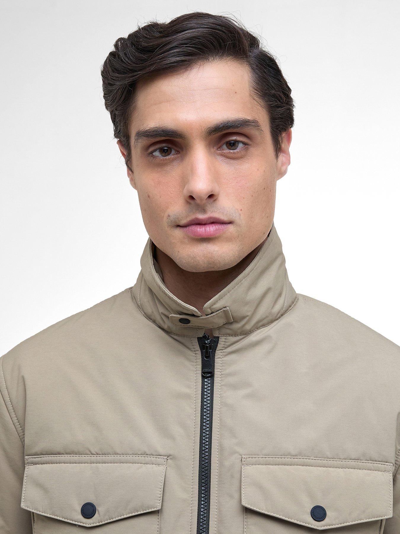 Image 4 of 6 of Barbour International Quilted Zip Through Jacket - Beige