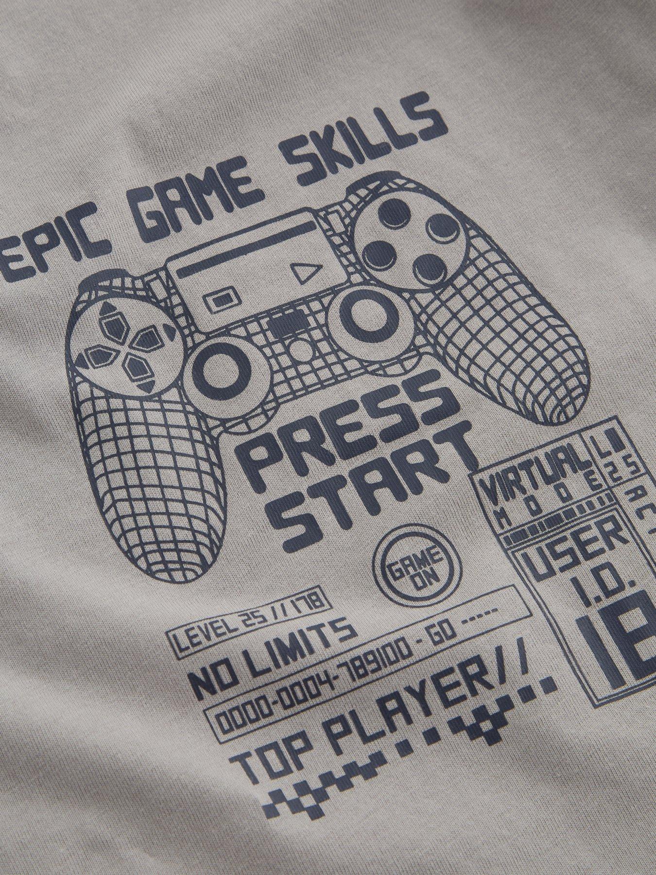 Image 4 of 4 of The Very Collection Boys Multi Slogan Drop Shoulder Tshirt