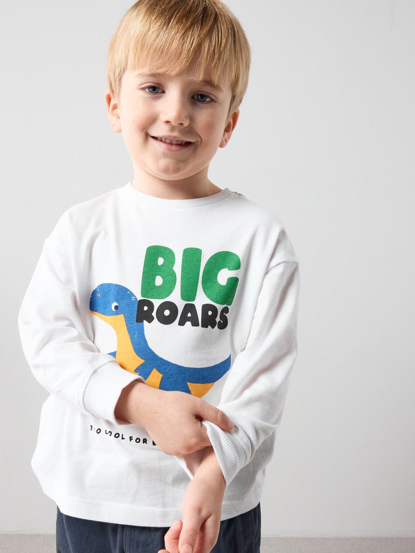 The Very Collection Boys Big Roar Dinosaur Long Sleeve Tshirt