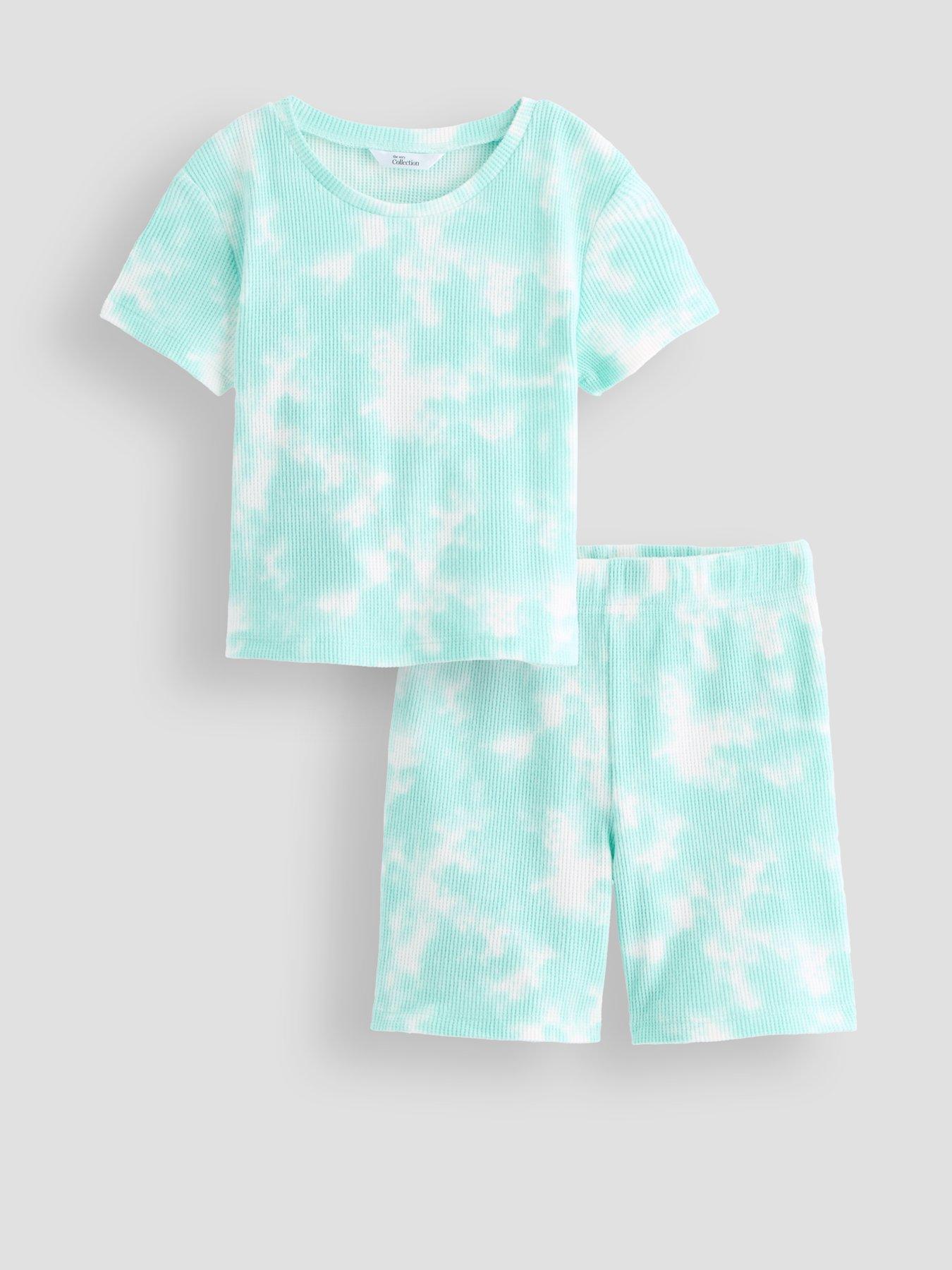 Image 6 of 6 of The Very Collection 3 Pack Tie Dye Textured Pyjama Shortie Set - Multi
