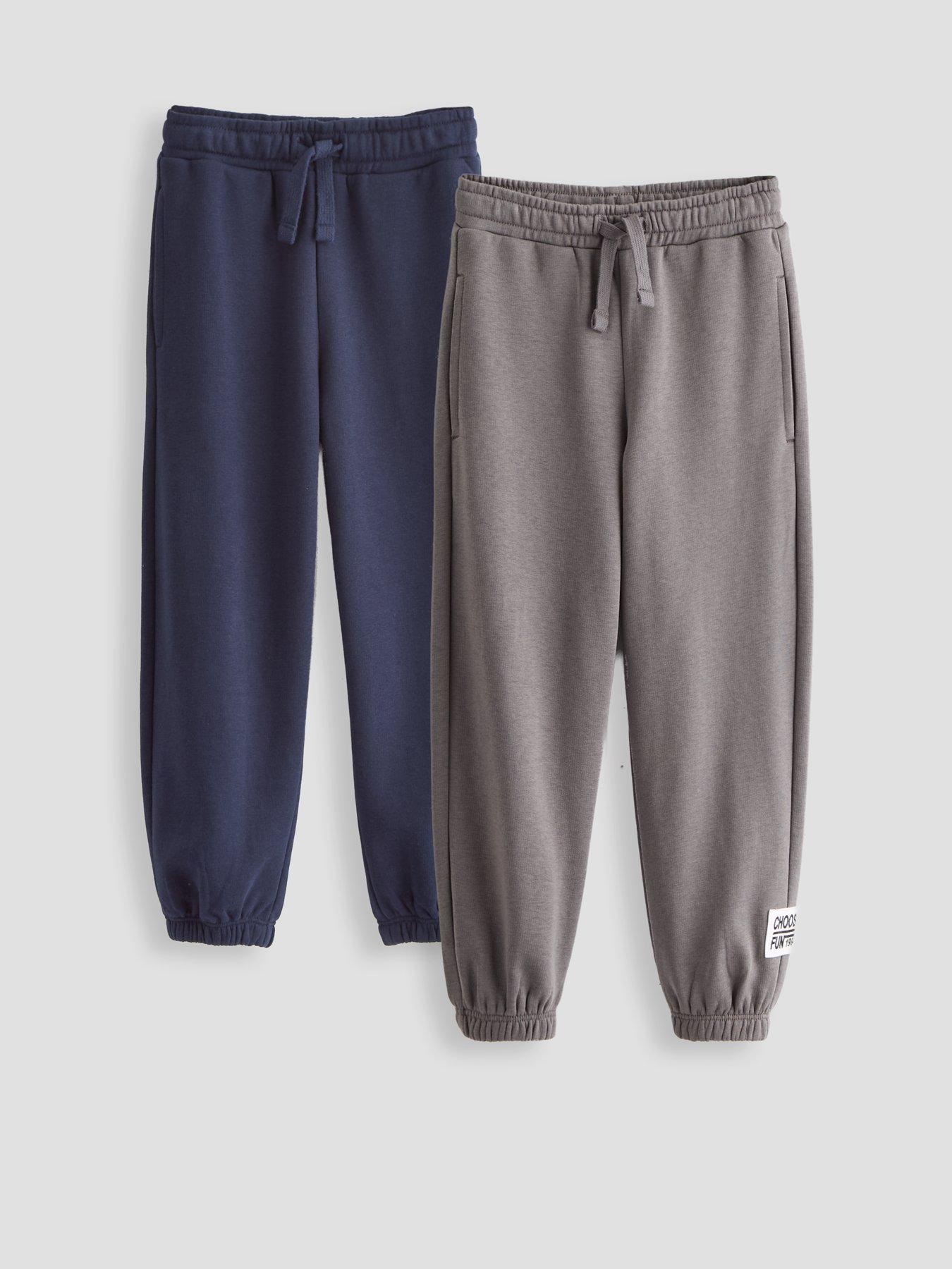 the-very-collection-boys-2-pack-tab-detail-joggers-navy-grey