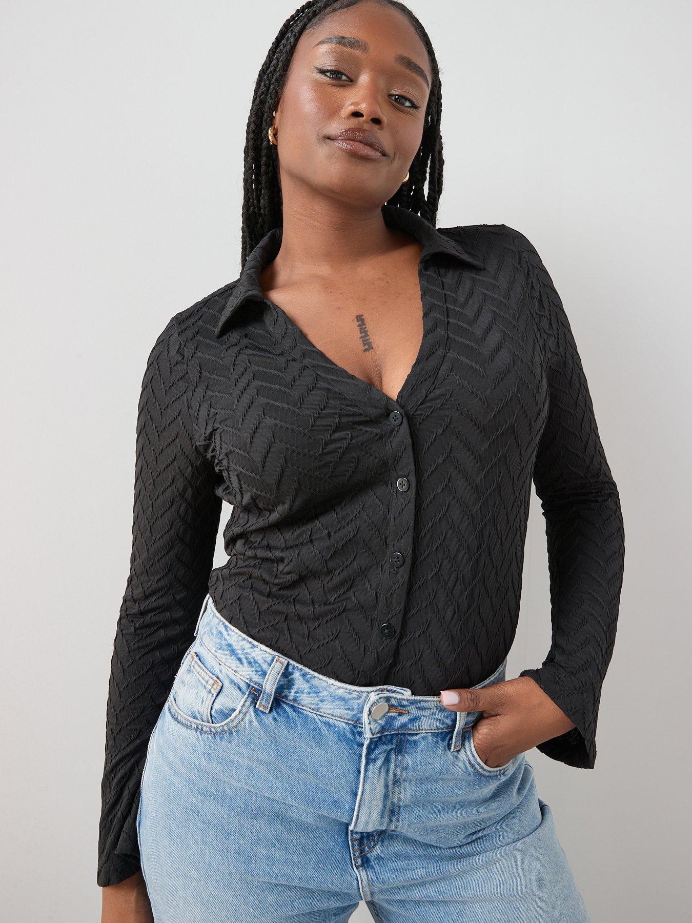 The Very Collection Curve Stretch Textured Shirt