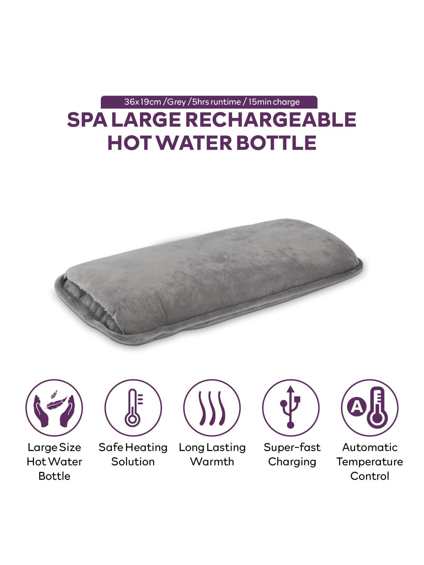 Image 3 of 7 of Carmen Spa Rechargeable Large Hot Water Bottle-&nbsp;Grey