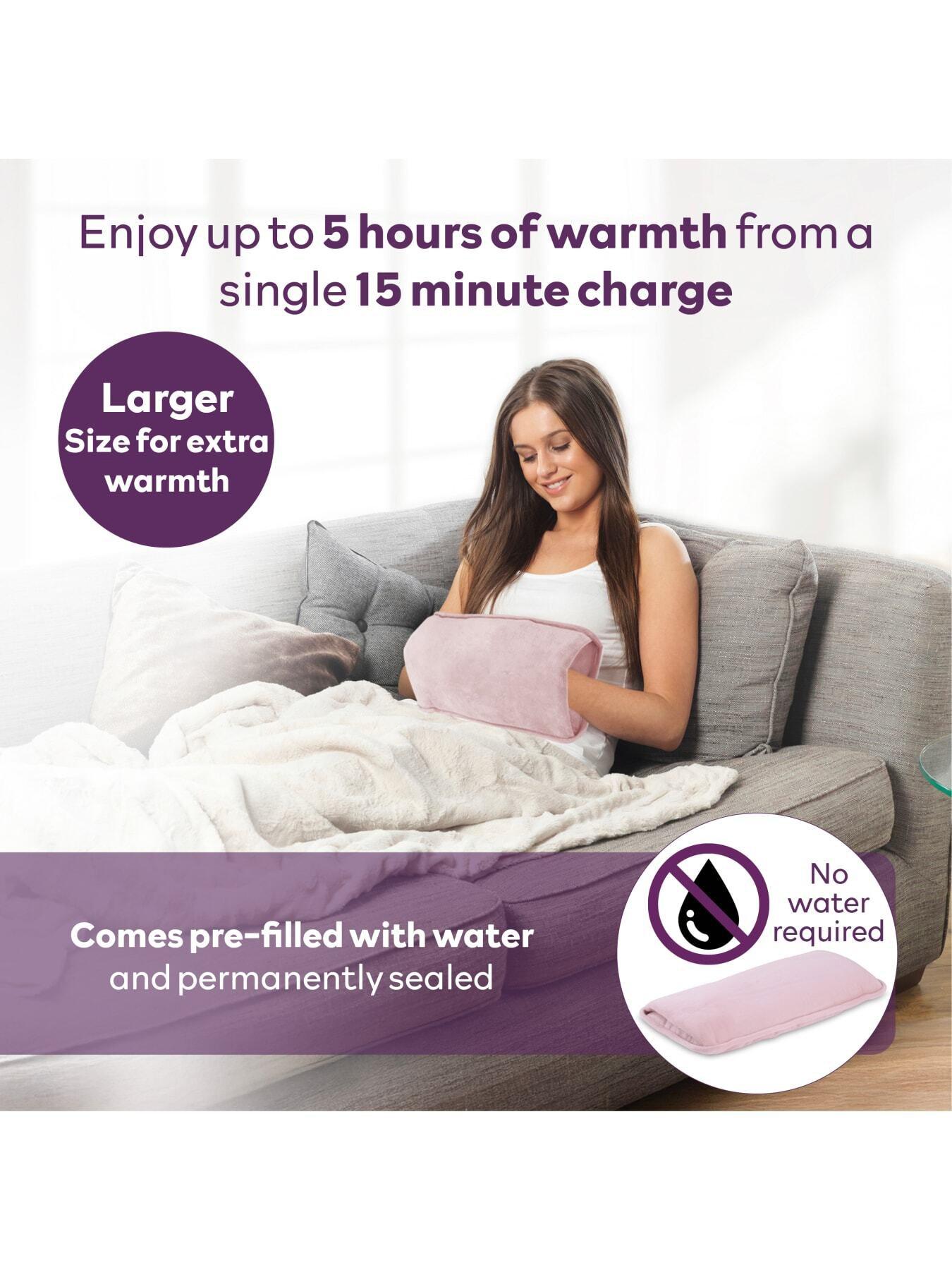  image of carmen-spa-rechargeable-large-hot-water-bottle--pink